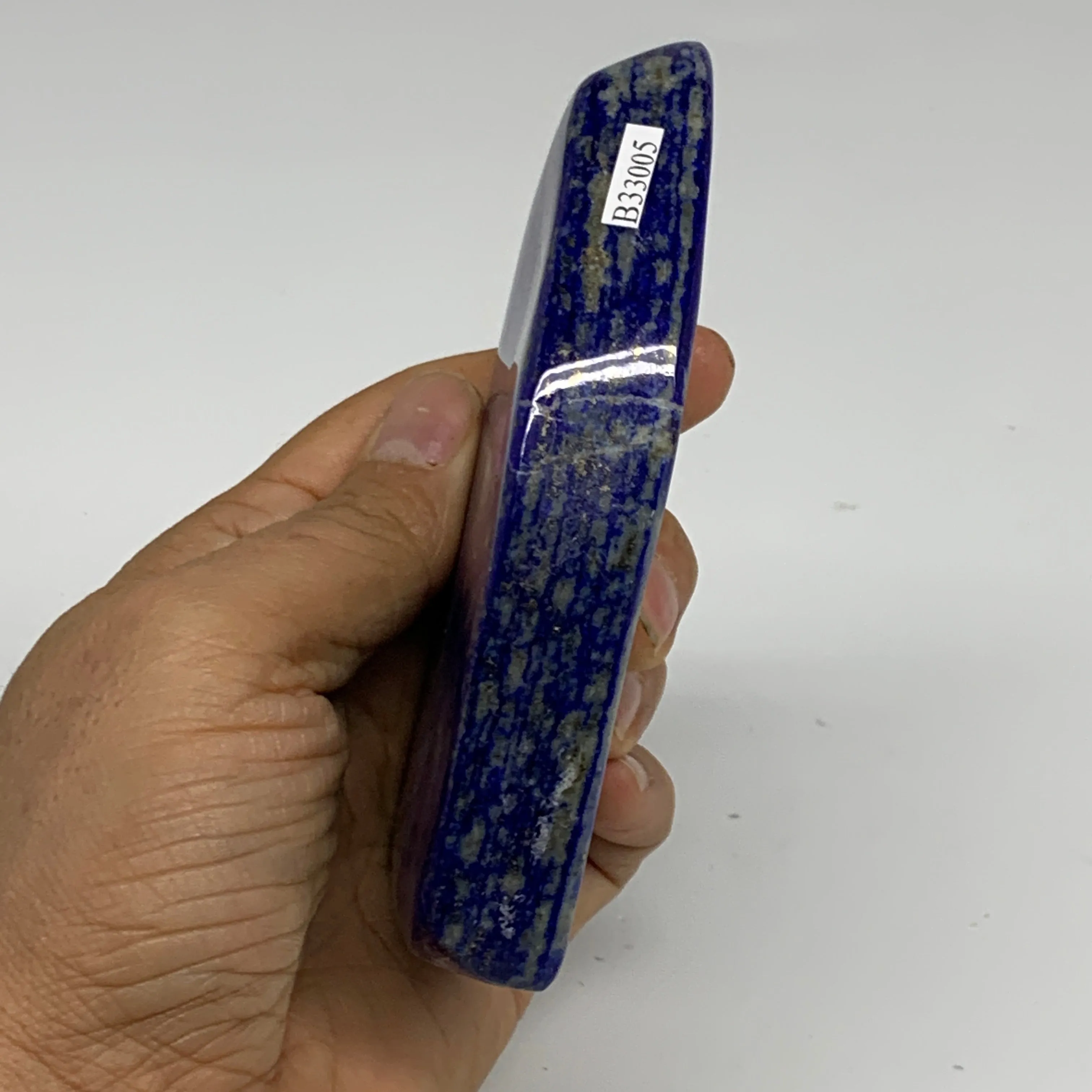 0.65 lbs, 4.5"x2.3"x0.7", Natural Freeform Lapis Lazuli from Afghanistan, B33005