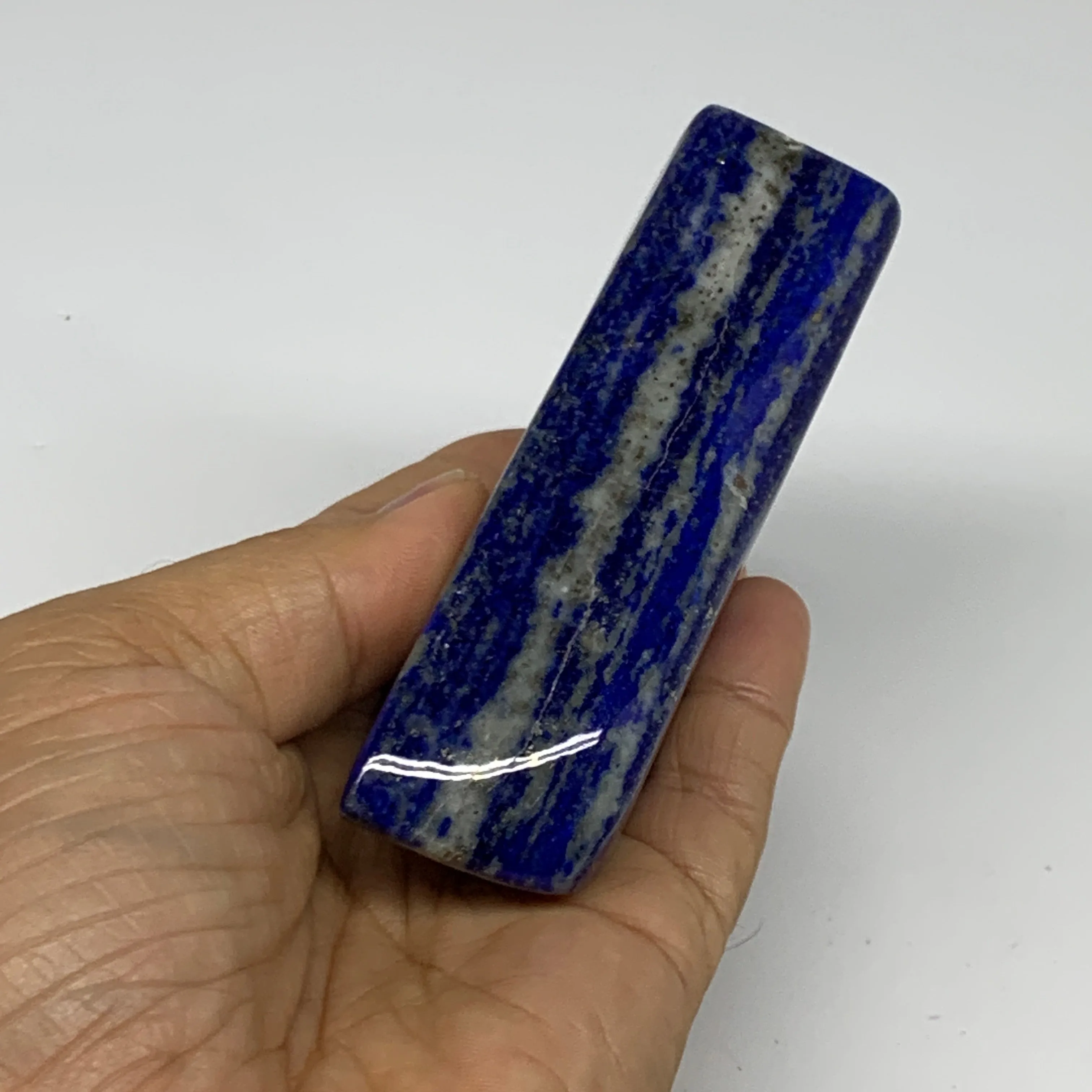 0.71 lbs, 3.8"x2.2"x1.1", Natural Freeform Lapis Lazuli from Afghanistan, B32977