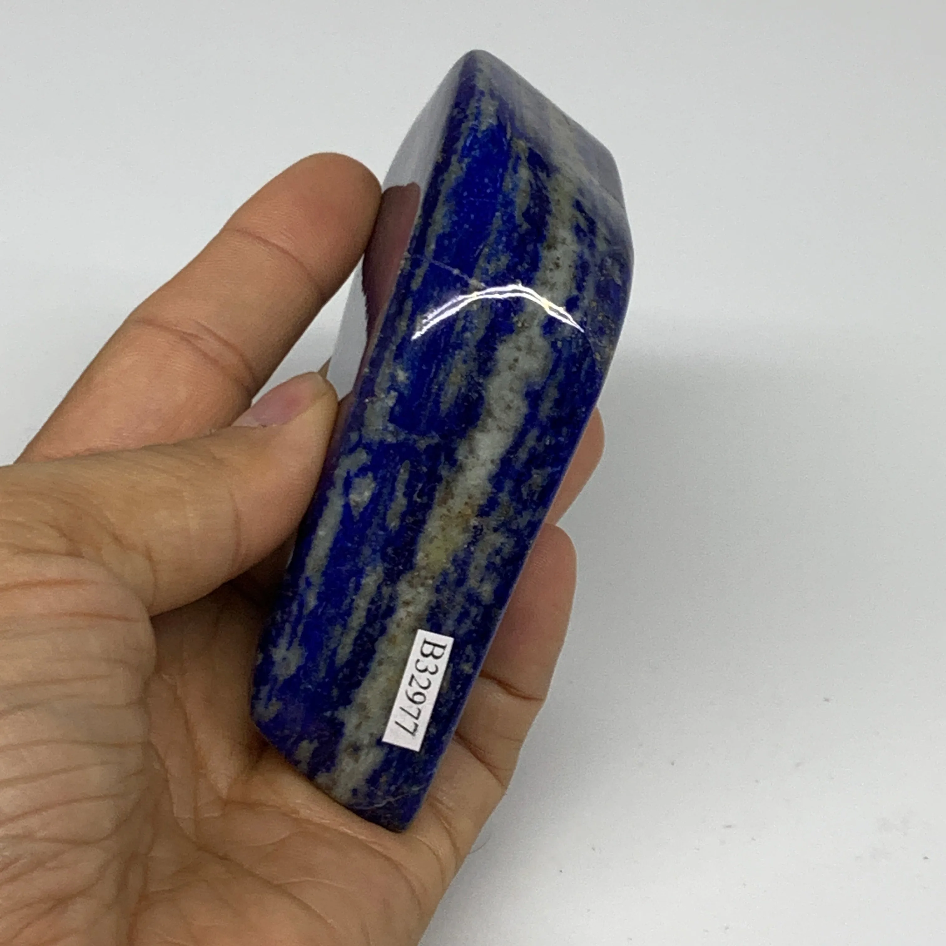 0.71 lbs, 3.8"x2.2"x1.1", Natural Freeform Lapis Lazuli from Afghanistan, B32977