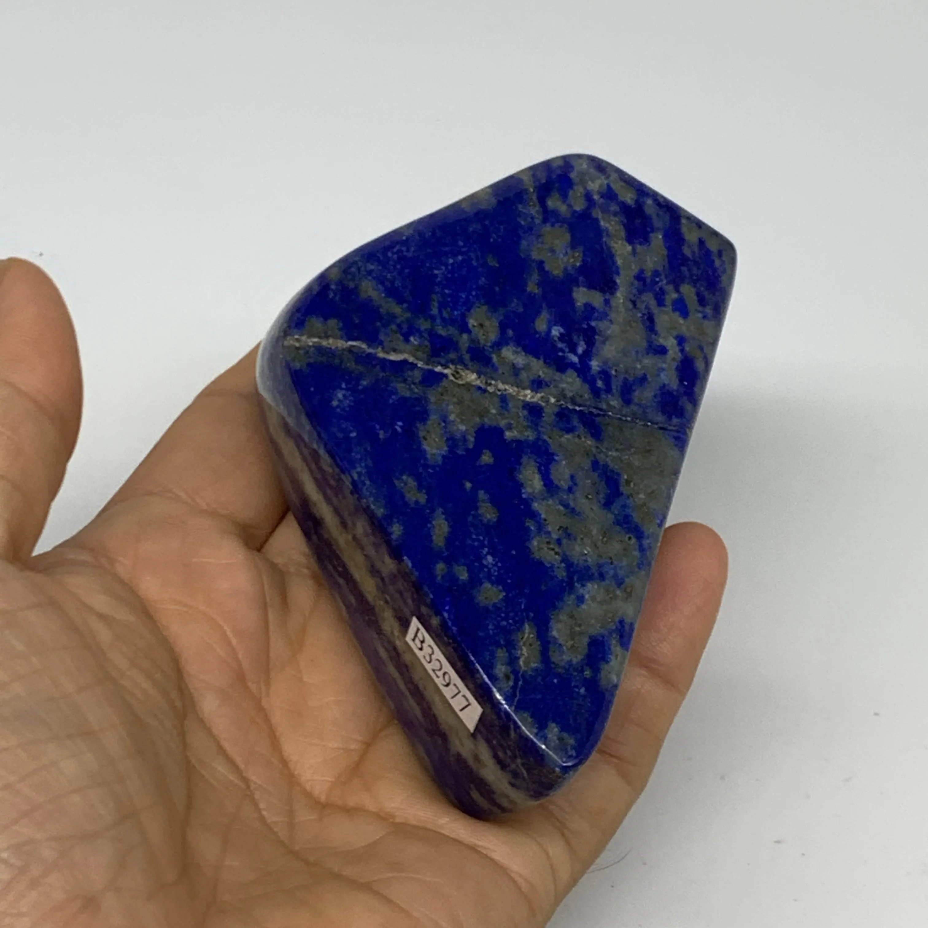 0.71 lbs, 3.8"x2.2"x1.1", Natural Freeform Lapis Lazuli from Afghanistan, B32977