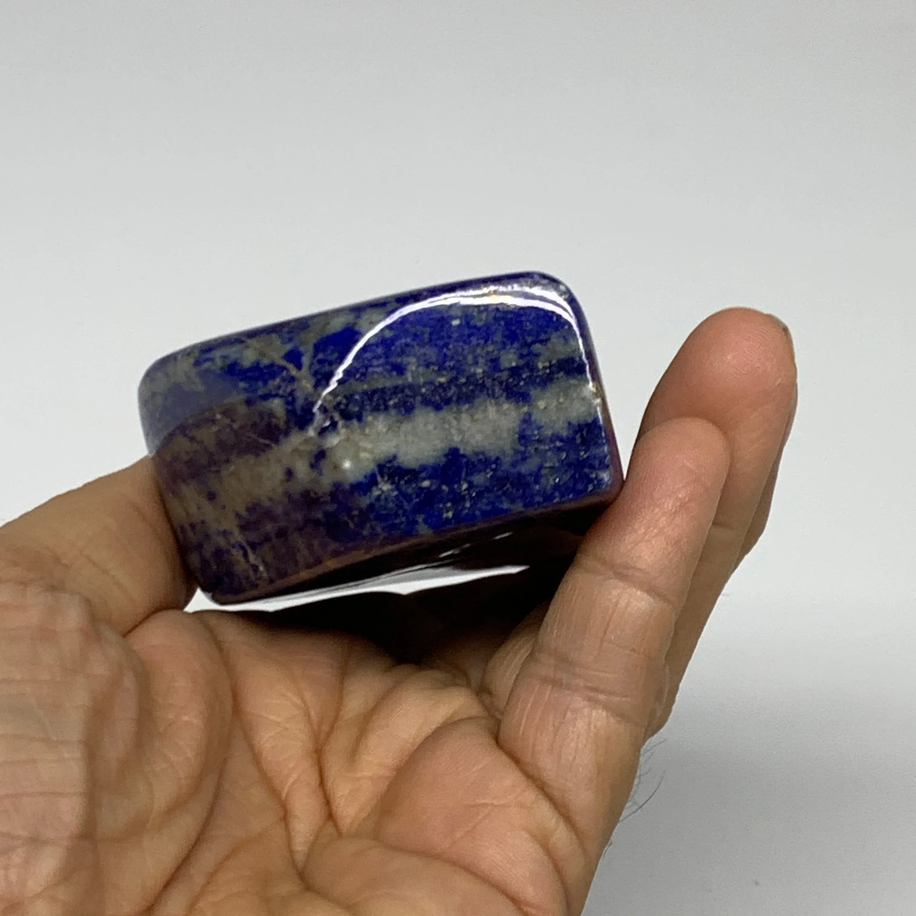 0.71 lbs, 3.8"x2.2"x1.1", Natural Freeform Lapis Lazuli from Afghanistan, B32977