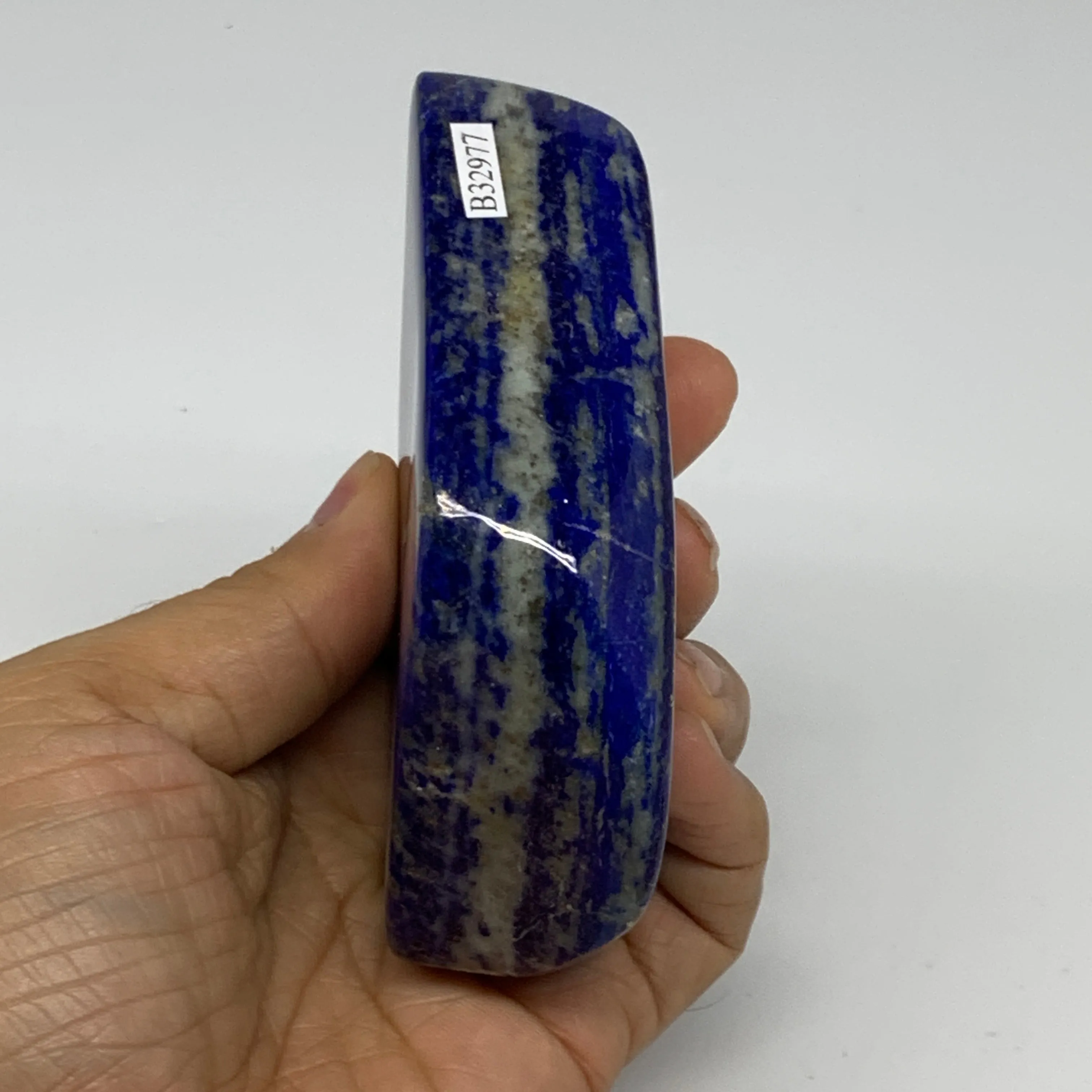0.71 lbs, 3.8"x2.2"x1.1", Natural Freeform Lapis Lazuli from Afghanistan, B32977