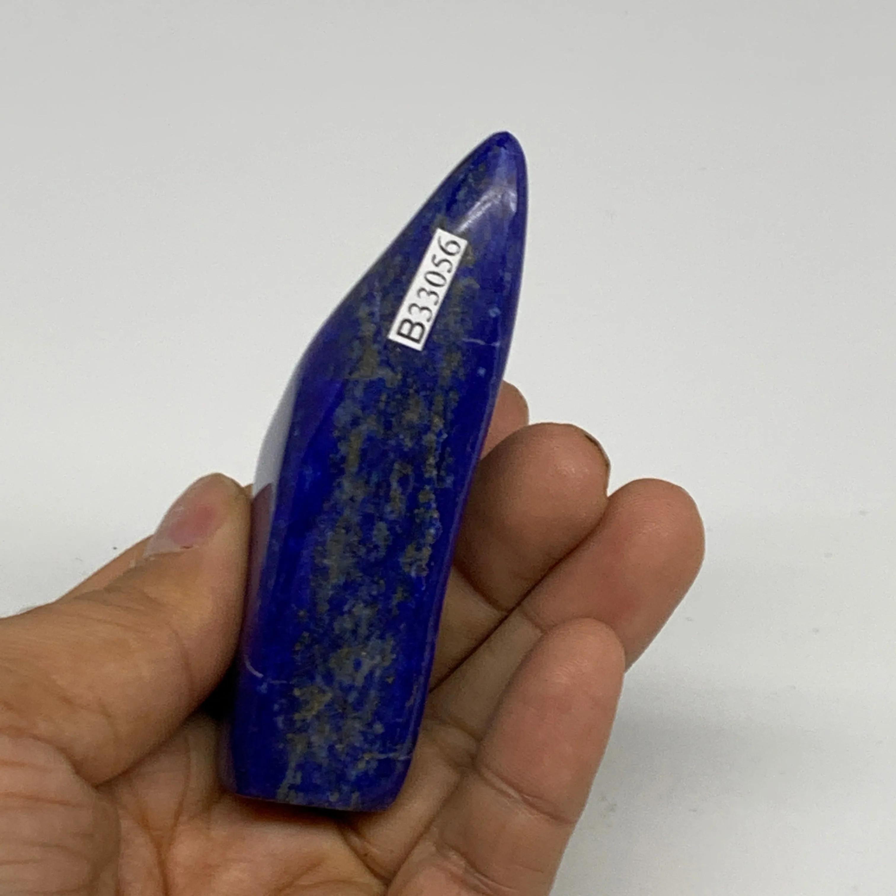 112.2g, 3.3"x1.5"x0.9", Natural Freeform Lapis Lazuli from Afghanistan, B33056