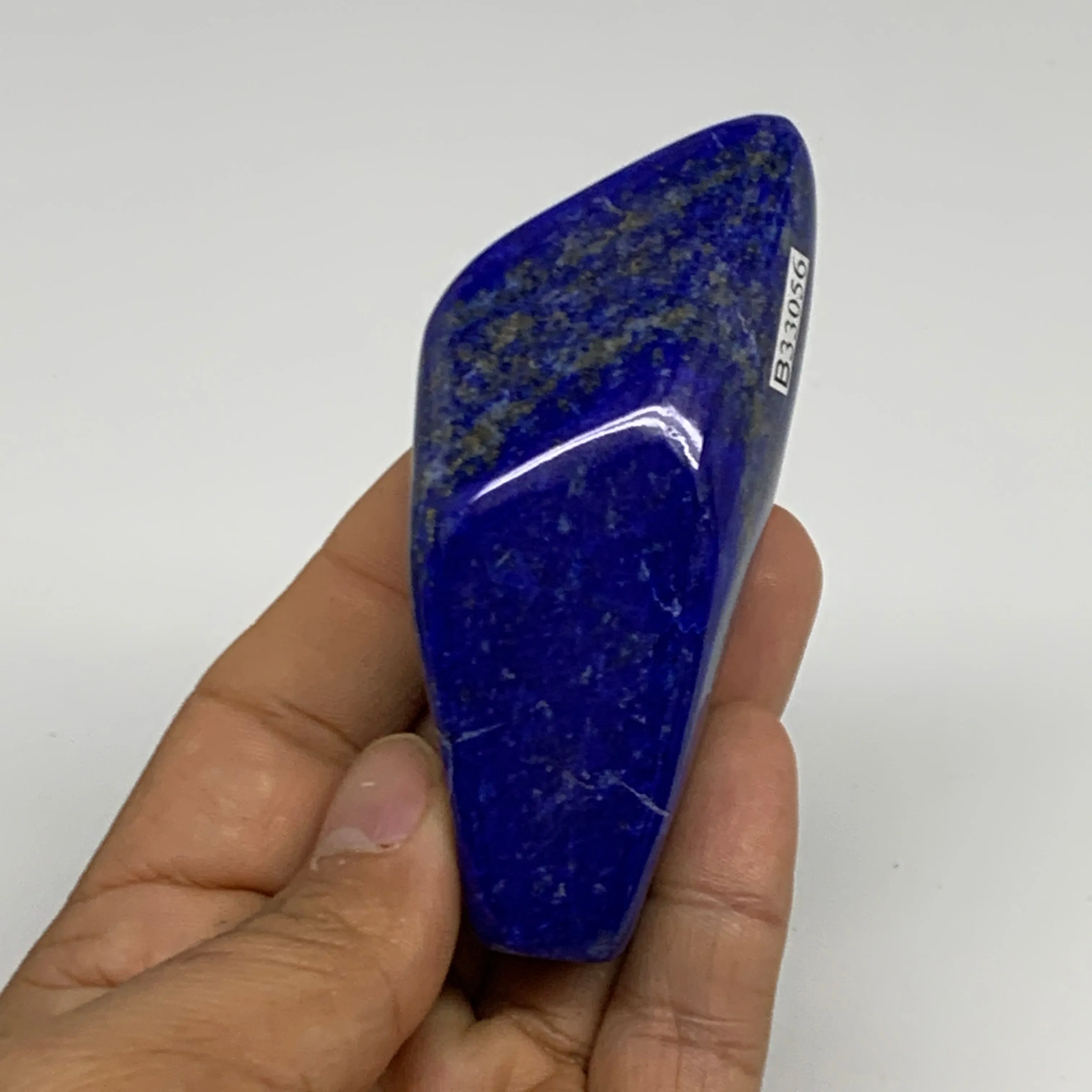 112.2g, 3.3"x1.5"x0.9", Natural Freeform Lapis Lazuli from Afghanistan, B33056