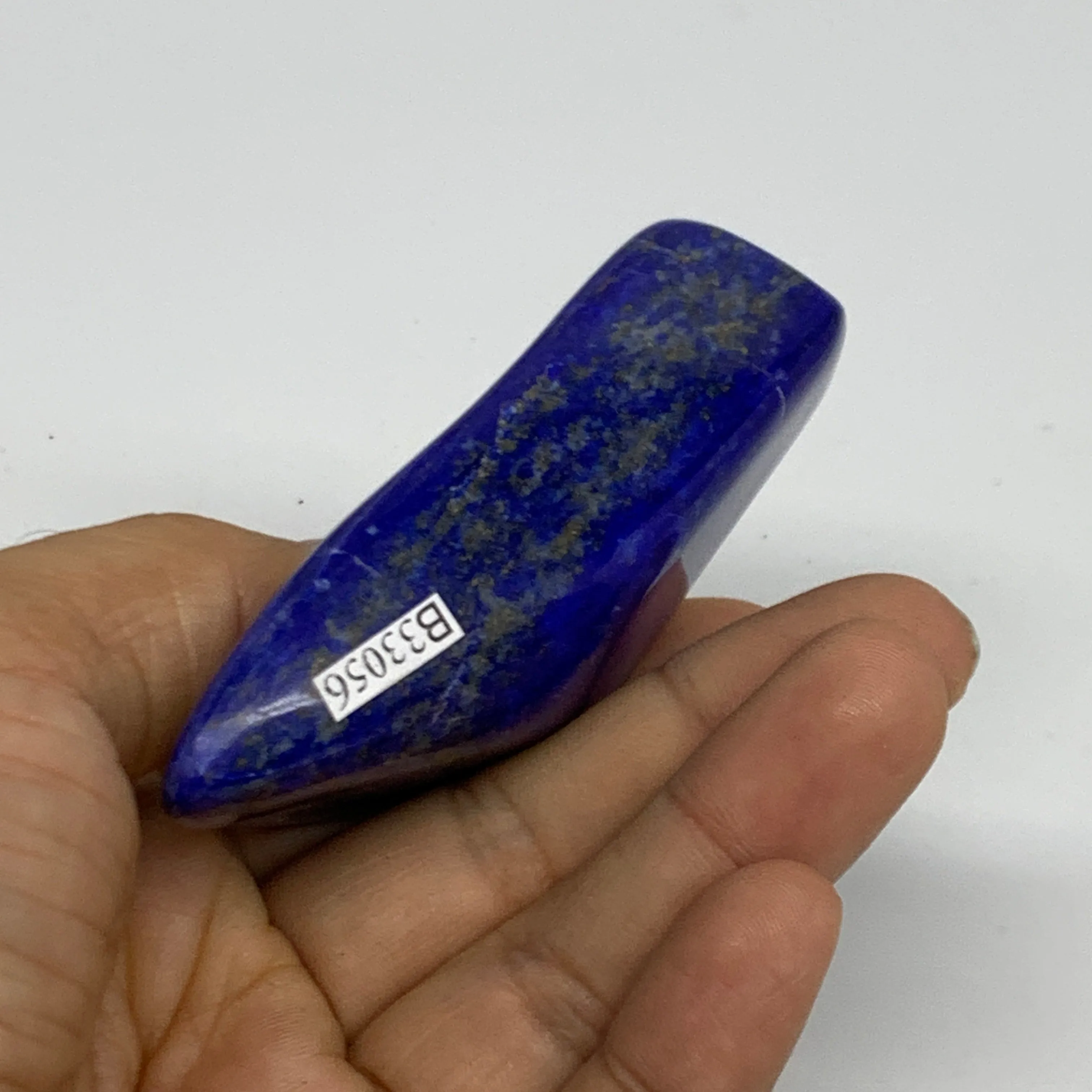 112.2g, 3.3"x1.5"x0.9", Natural Freeform Lapis Lazuli from Afghanistan, B33056