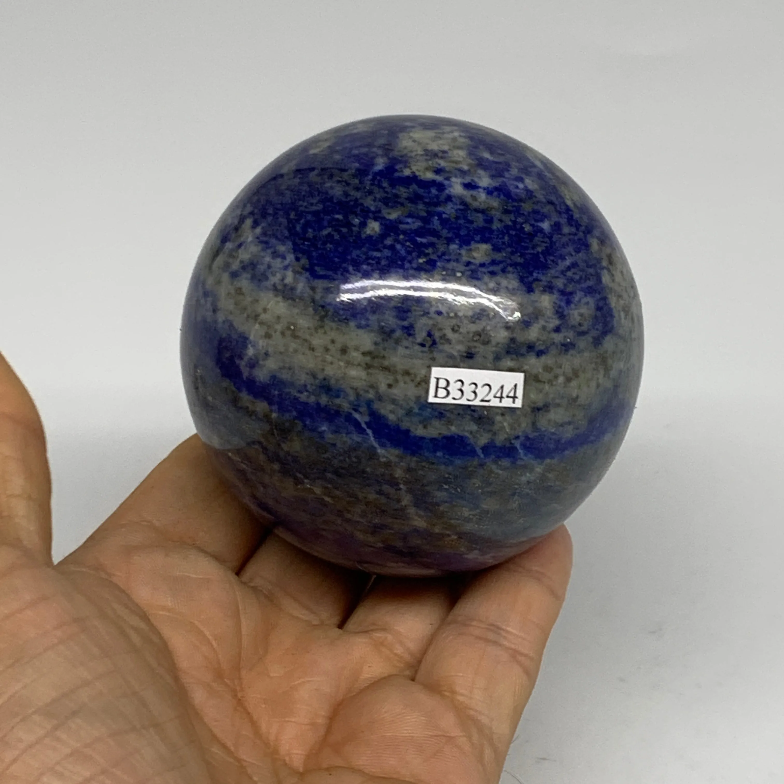 1.22 lbs, 2.8" (70mm), Lapis Lazuli Sphere Ball Gemstone @Afghanistan, B33244
