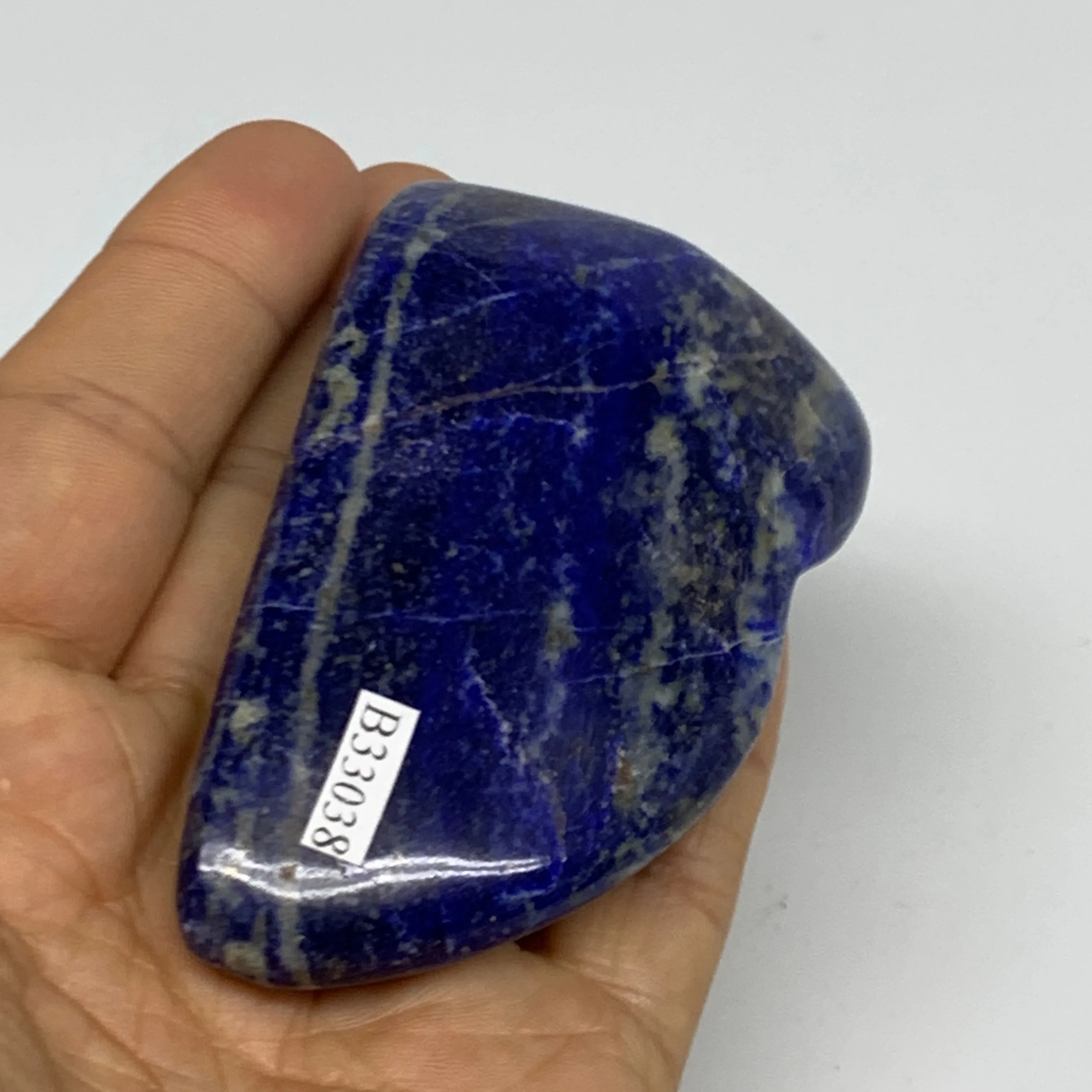 127.4g, 3.1"x1.9"x0.9", Natural Freeform Lapis Lazuli from Afghanistan, B33038