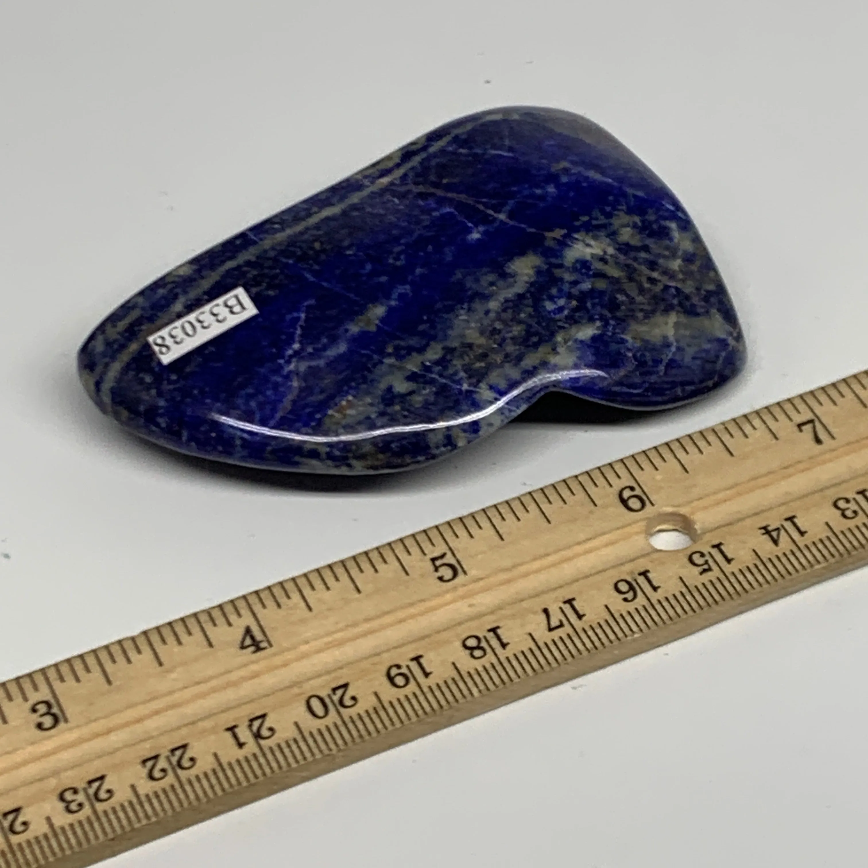 127.4g, 3.1"x1.9"x0.9", Natural Freeform Lapis Lazuli from Afghanistan, B33038