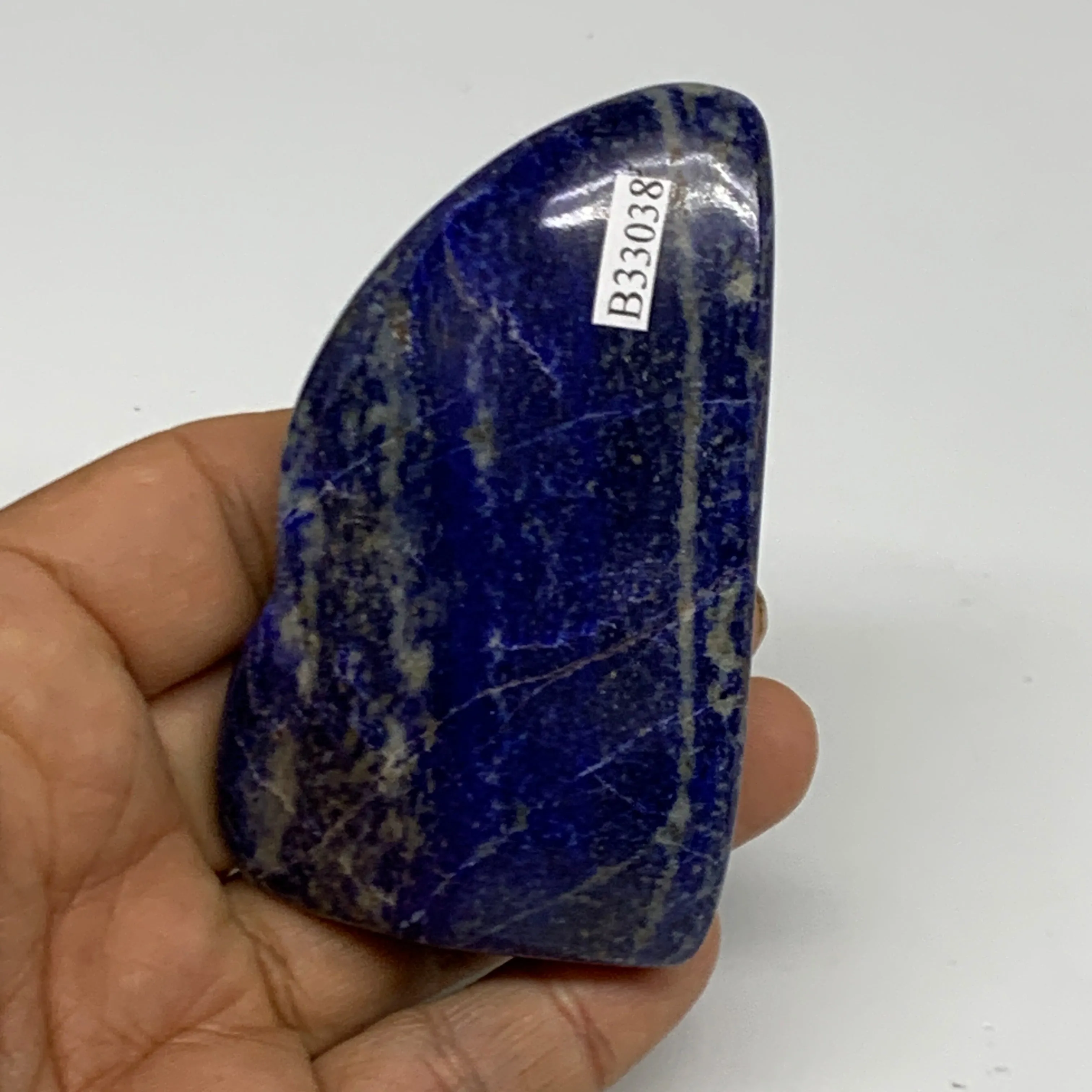 127.4g, 3.1"x1.9"x0.9", Natural Freeform Lapis Lazuli from Afghanistan, B33038