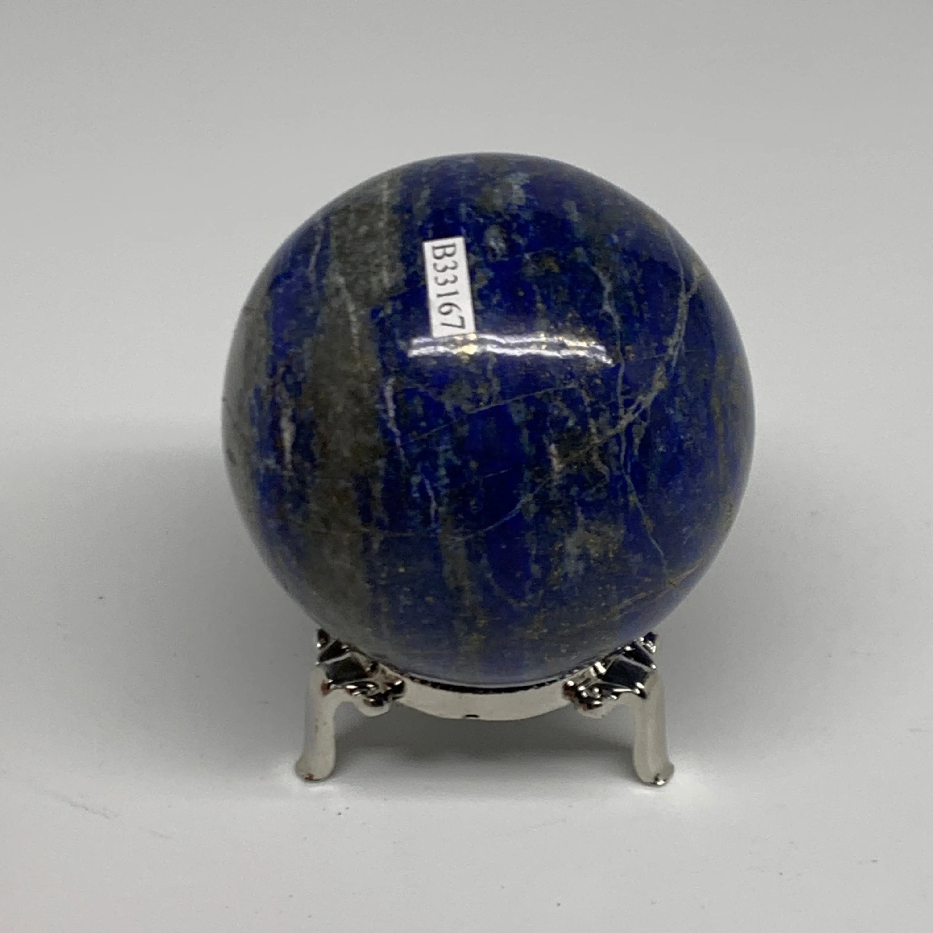 1.32 lbs, 2.8" (72mm), Lapis Lazuli Sphere Ball Gemstone @Afghanistan, B33167