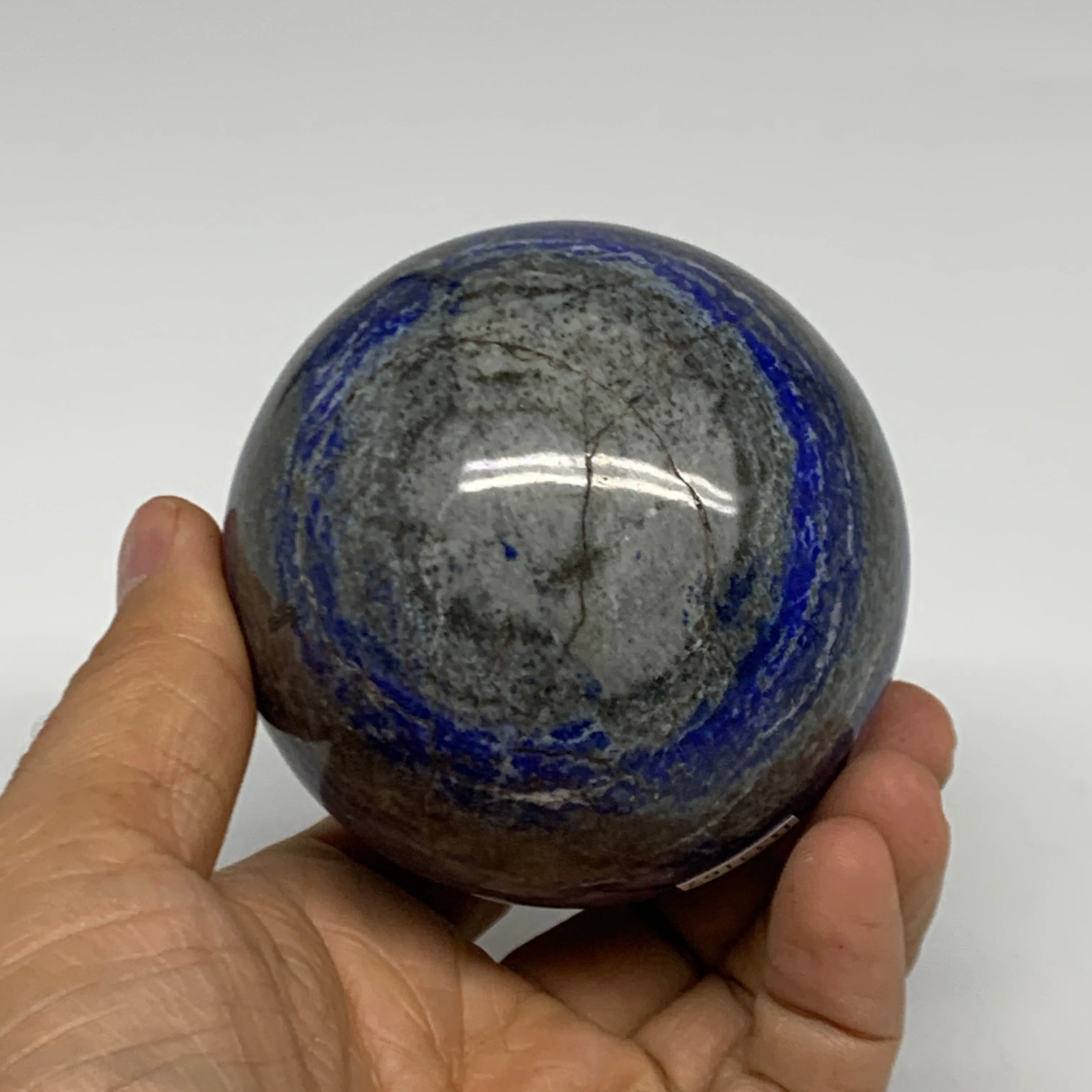 1.32 lbs, 2.8" (72mm), Lapis Lazuli Sphere Ball Gemstone @Afghanistan, B33167