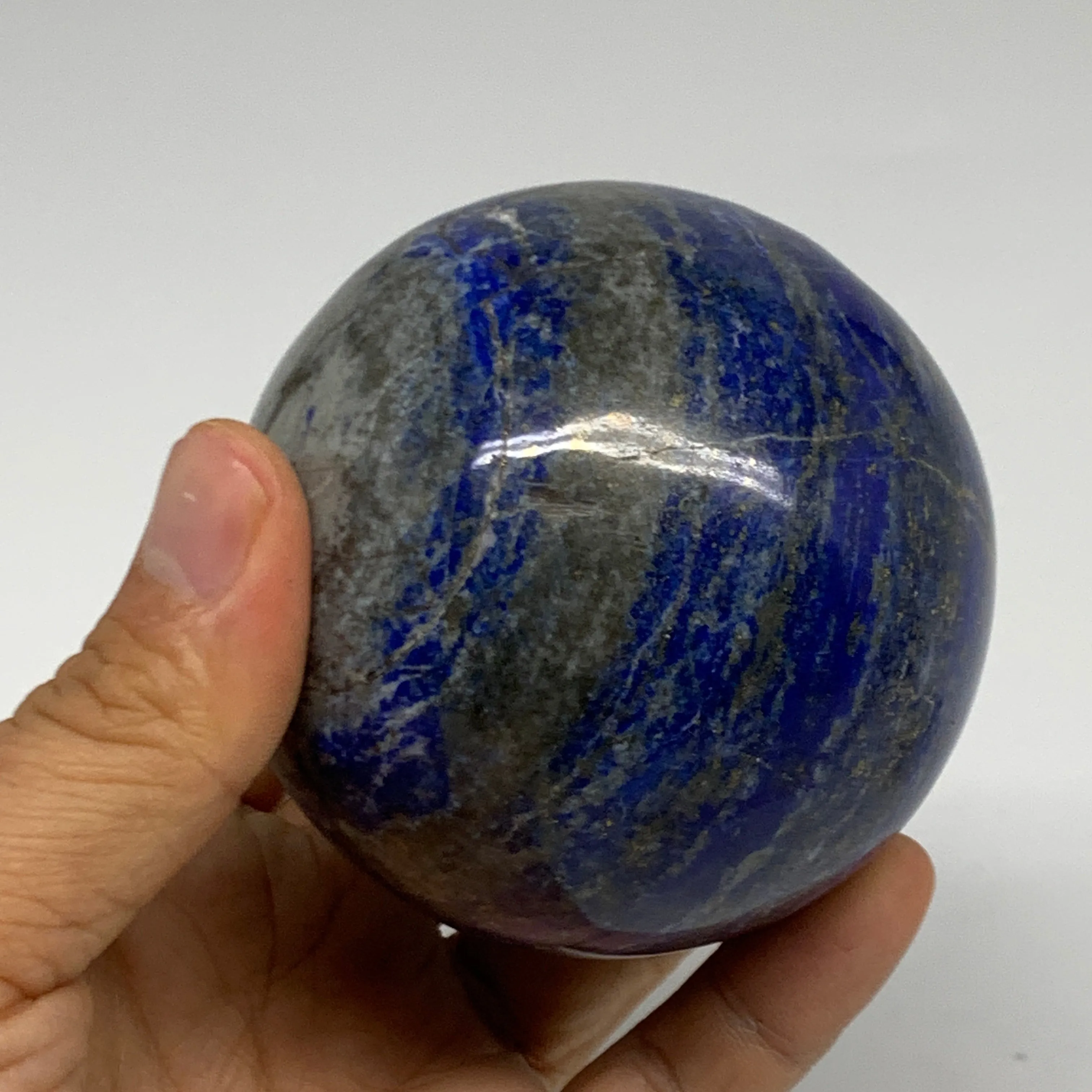 1.32 lbs, 2.8" (72mm), Lapis Lazuli Sphere Ball Gemstone @Afghanistan, B33167