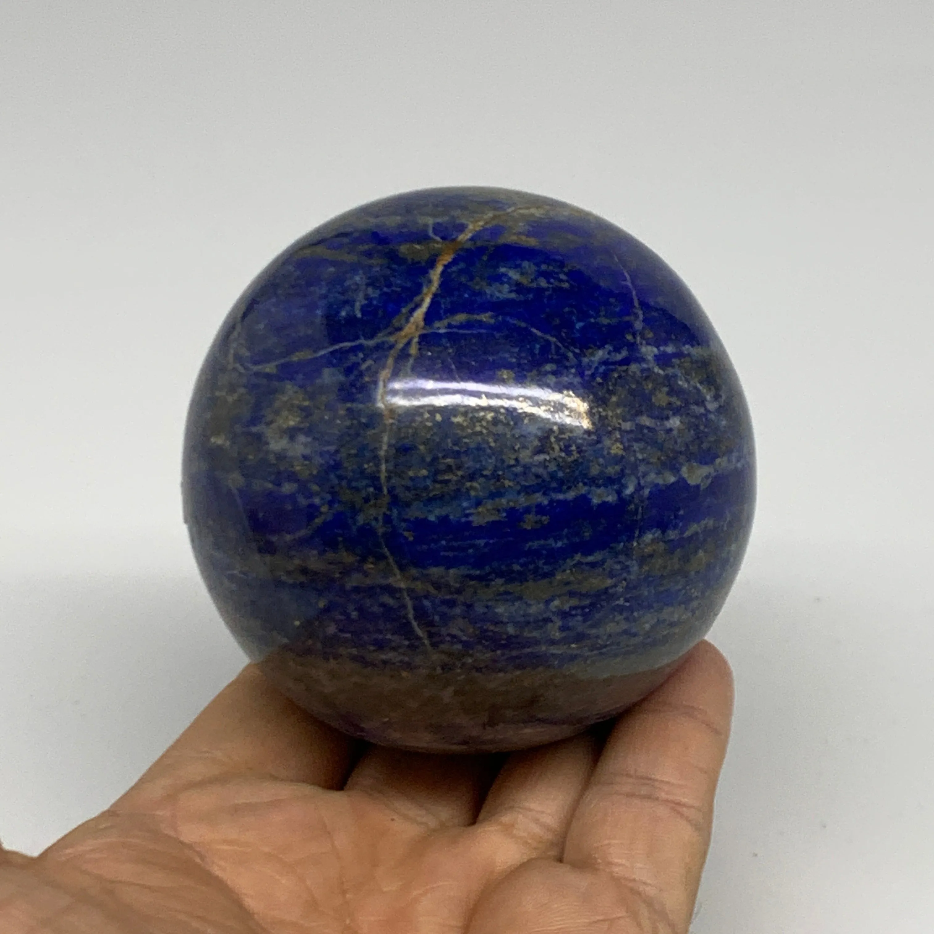 1.32 lbs, 2.8" (72mm), Lapis Lazuli Sphere Ball Gemstone @Afghanistan, B33167