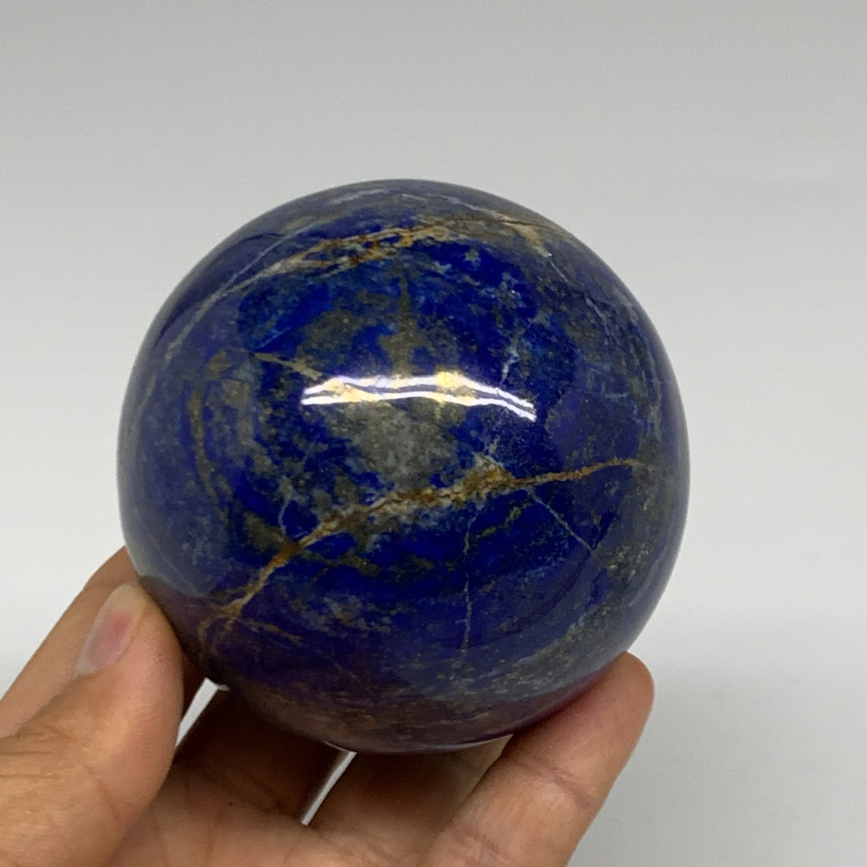 1.32 lbs, 2.8" (72mm), Lapis Lazuli Sphere Ball Gemstone @Afghanistan, B33167