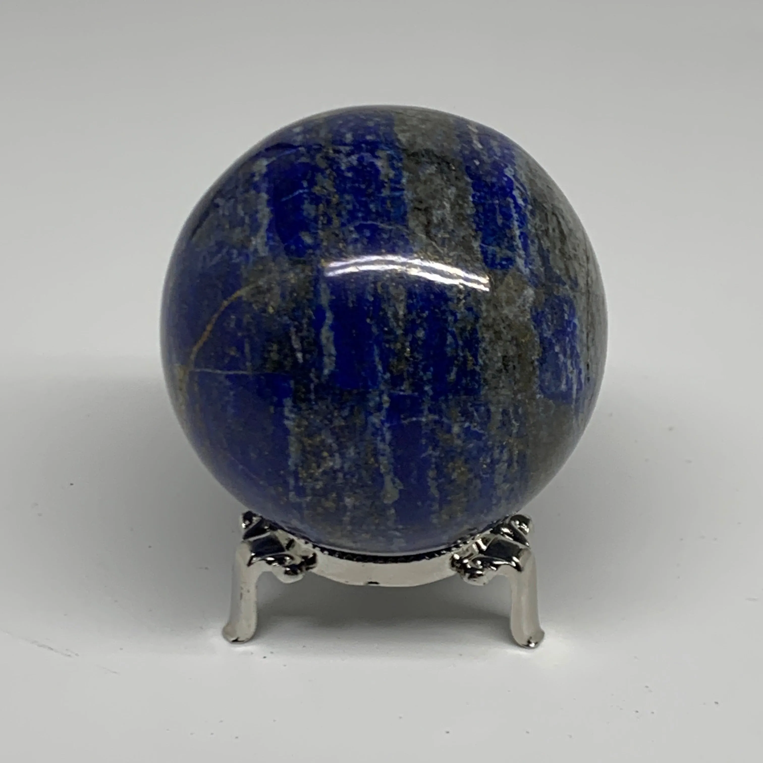 1.32 lbs, 2.8" (72mm), Lapis Lazuli Sphere Ball Gemstone @Afghanistan, B33167