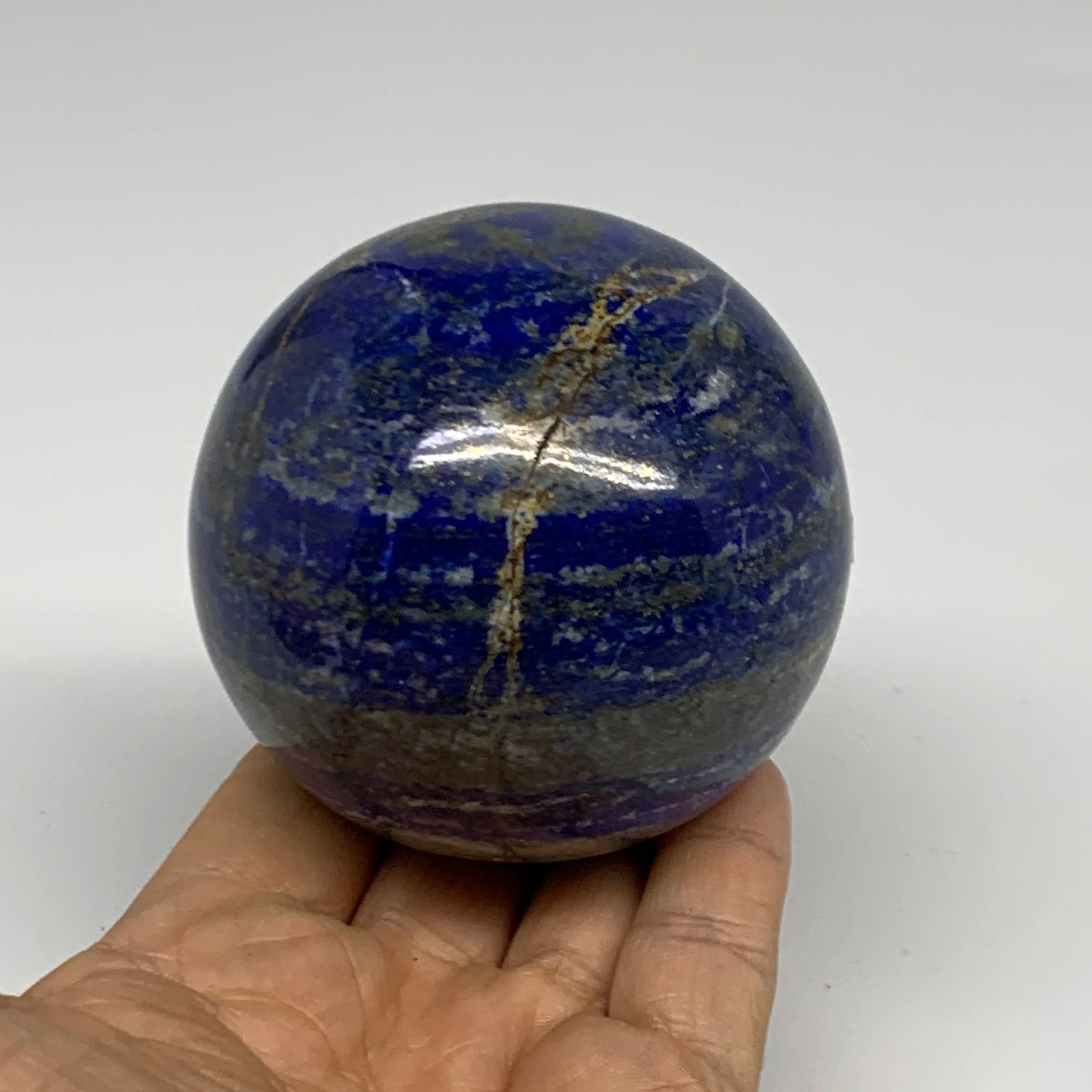 1.32 lbs, 2.8" (72mm), Lapis Lazuli Sphere Ball Gemstone @Afghanistan, B33167