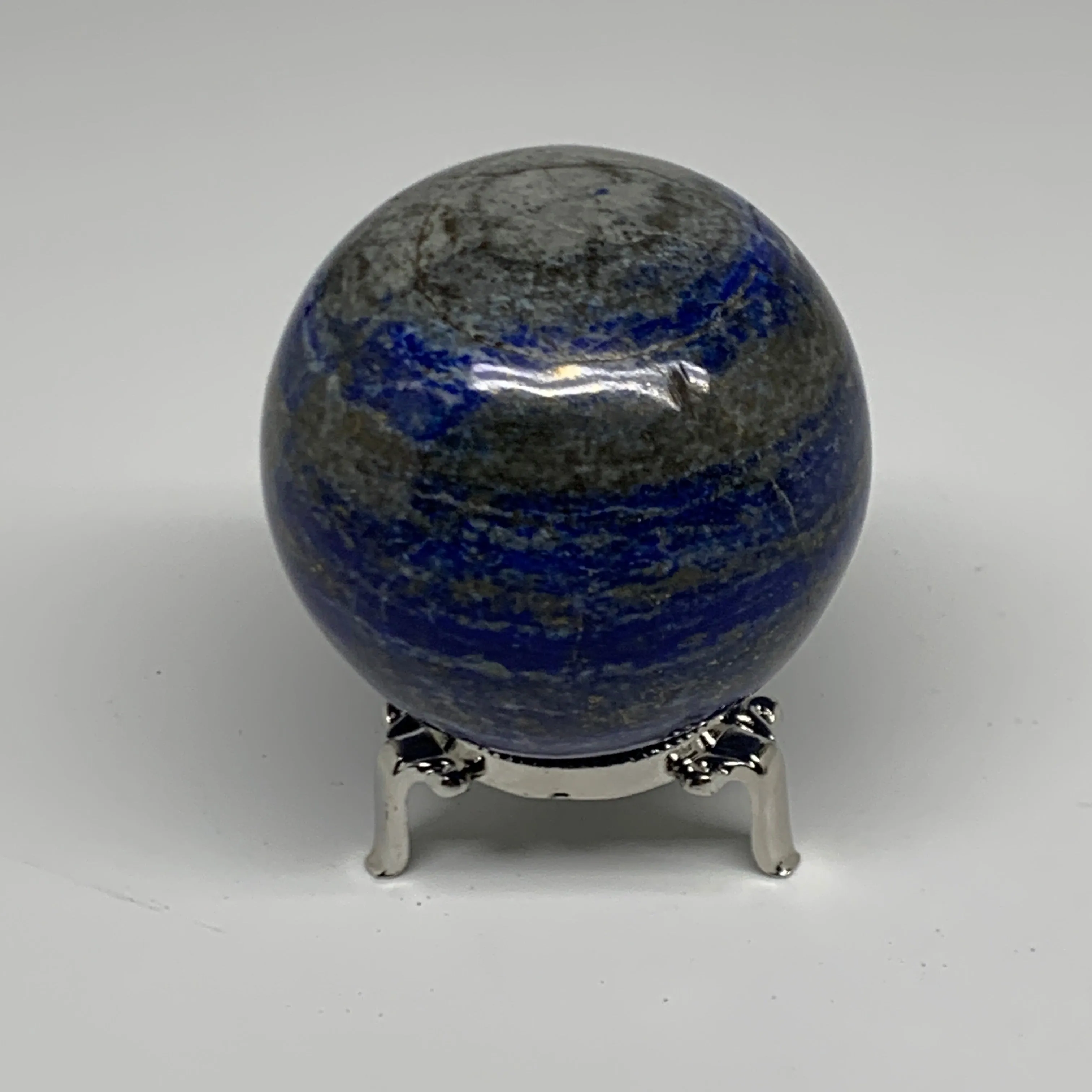 1.32 lbs, 2.8" (72mm), Lapis Lazuli Sphere Ball Gemstone @Afghanistan, B33167