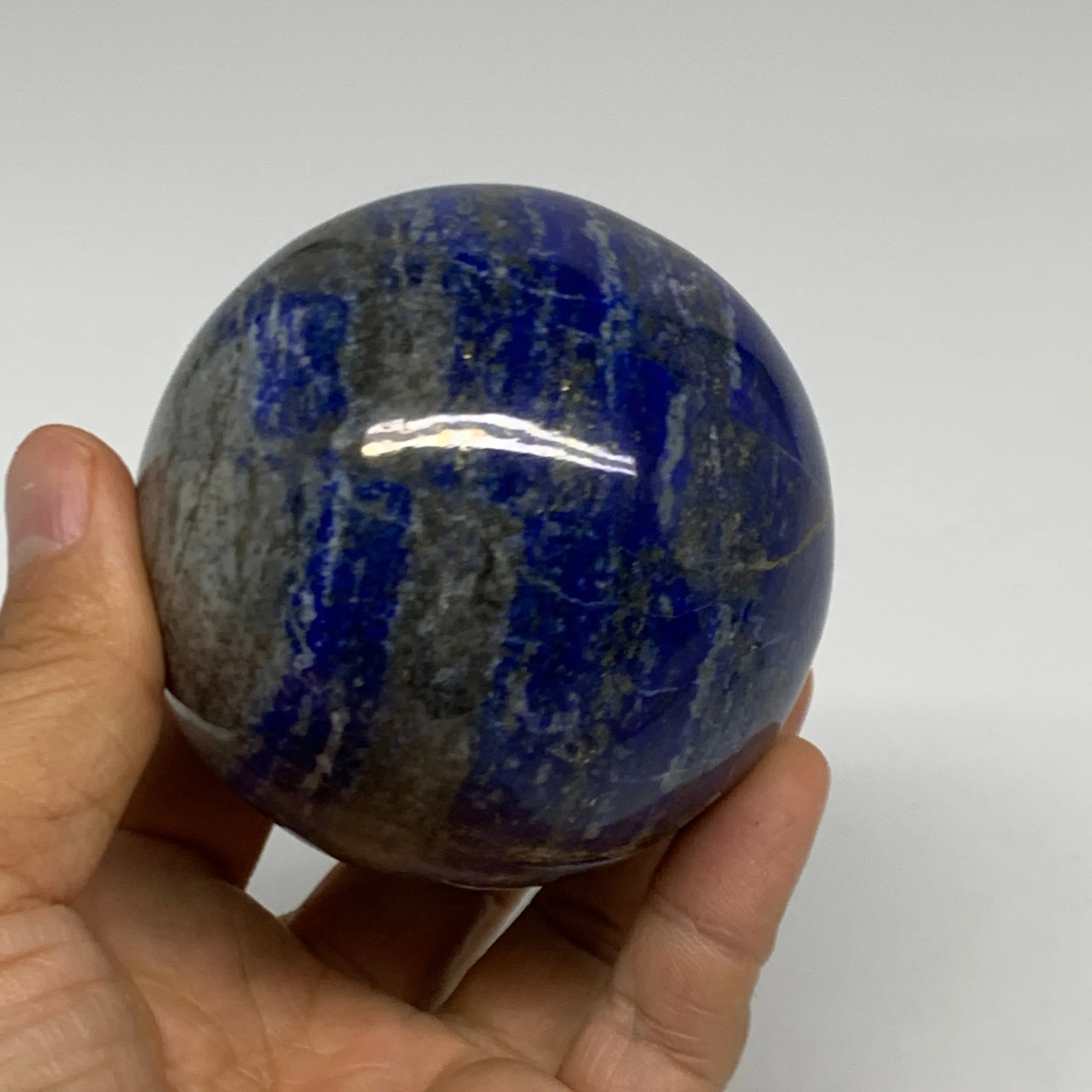 1.32 lbs, 2.8" (72mm), Lapis Lazuli Sphere Ball Gemstone @Afghanistan, B33167