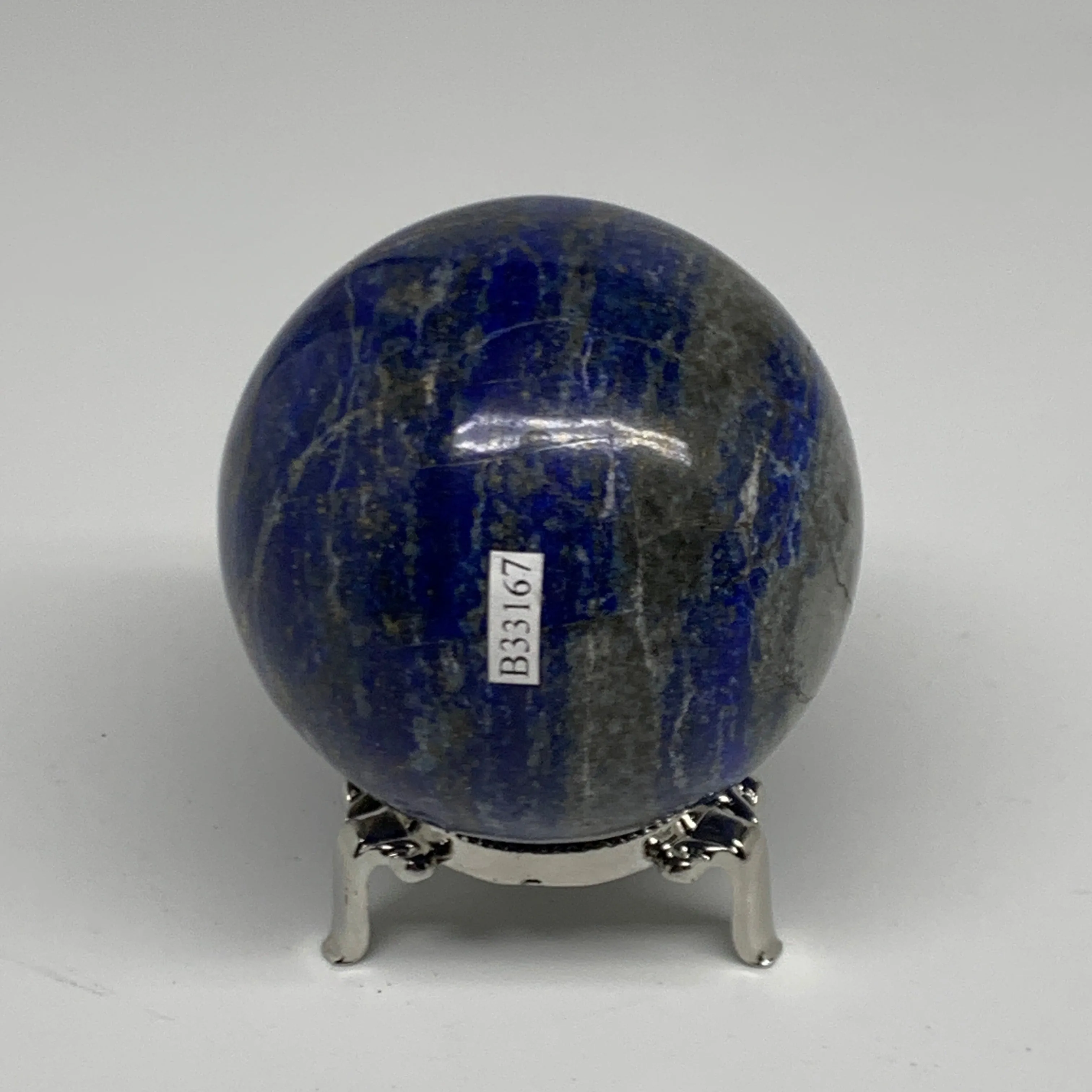 1.32 lbs, 2.8" (72mm), Lapis Lazuli Sphere Ball Gemstone @Afghanistan, B33167