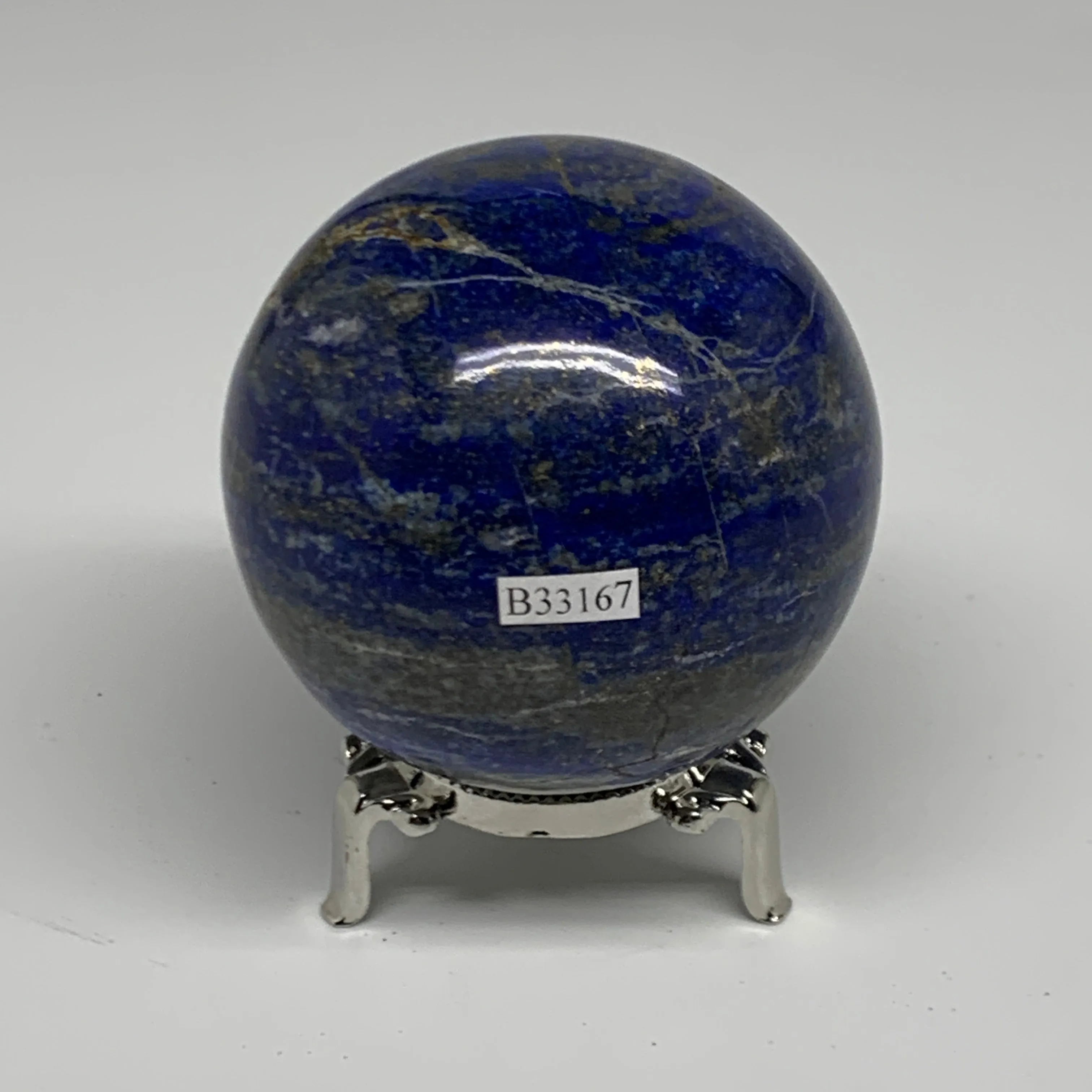 1.32 lbs, 2.8" (72mm), Lapis Lazuli Sphere Ball Gemstone @Afghanistan, B33167