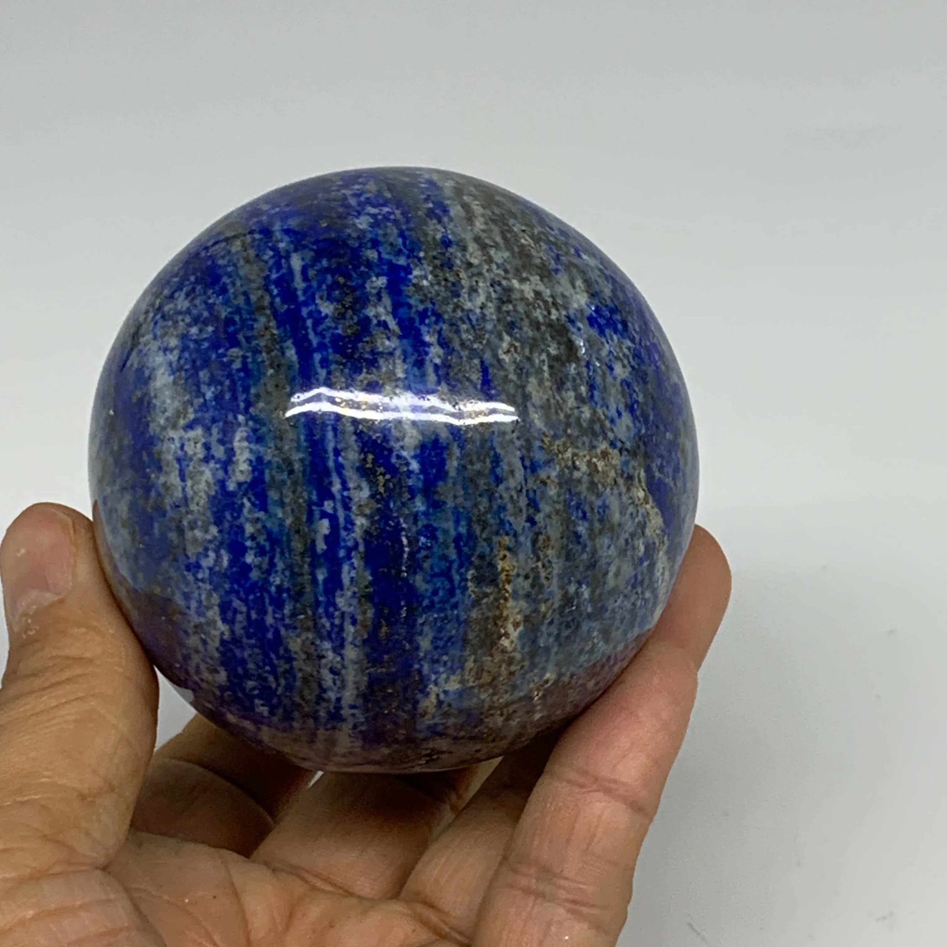 1.34 lbs, 2.9" (72mm), Lapis Lazuli Sphere Ball Gemstone @Afghanistan, B33238