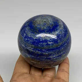1.34 lbs, 2.9" (72mm), Lapis Lazuli Sphere Ball Gemstone @Afghanistan, B33238