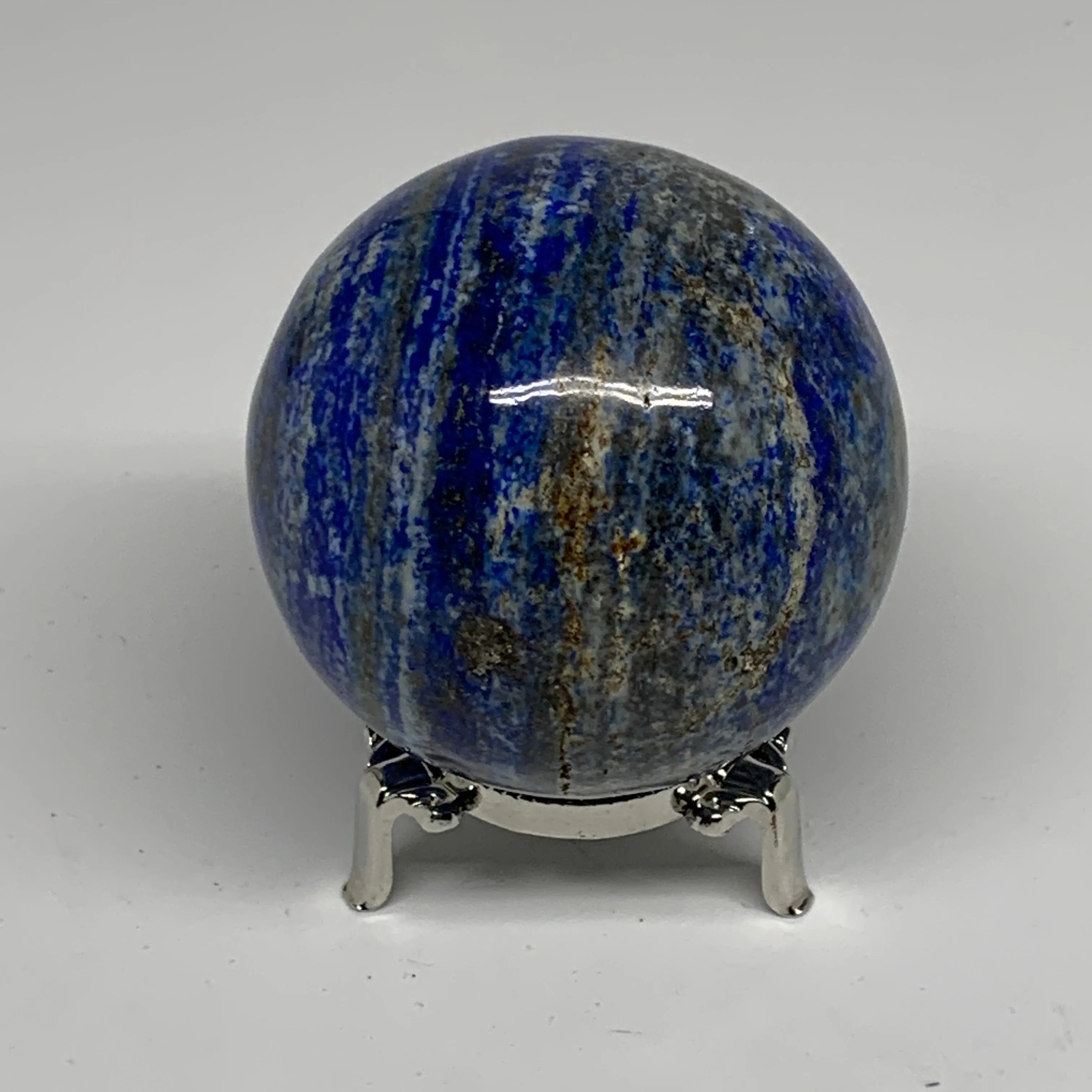 1.34 lbs, 2.9" (72mm), Lapis Lazuli Sphere Ball Gemstone @Afghanistan, B33238
