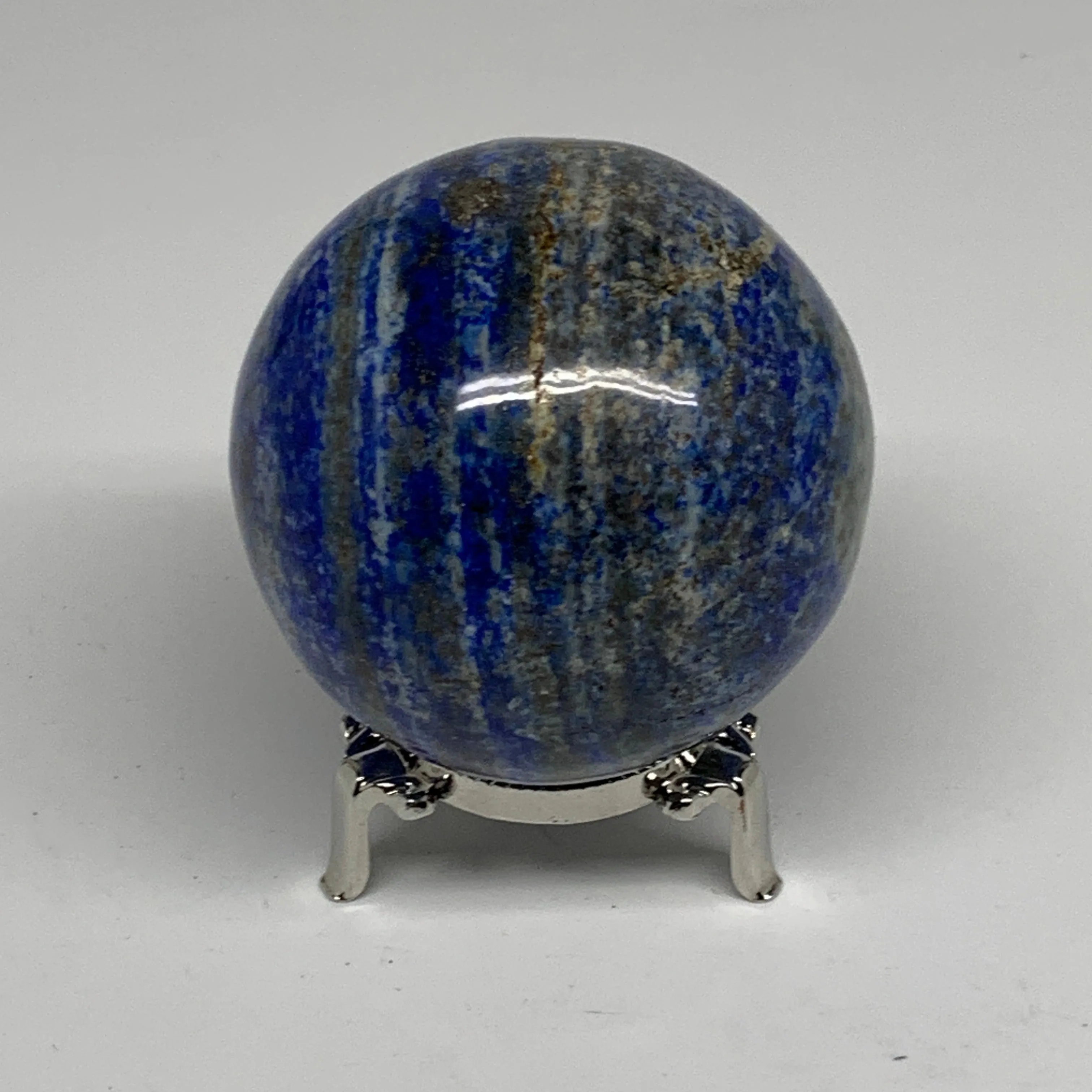 1.34 lbs, 2.9" (72mm), Lapis Lazuli Sphere Ball Gemstone @Afghanistan, B33238