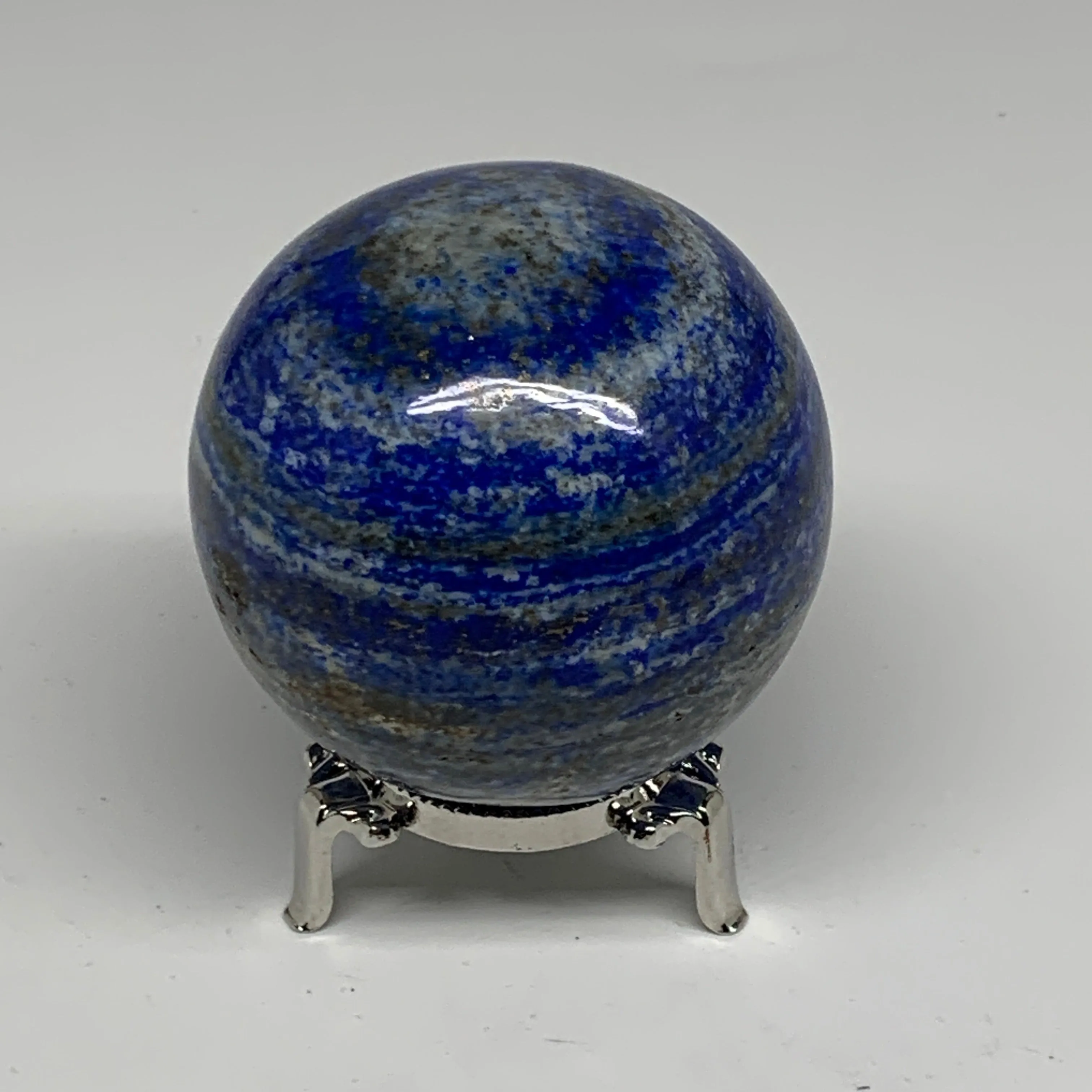 1.34 lbs, 2.9" (72mm), Lapis Lazuli Sphere Ball Gemstone @Afghanistan, B33238