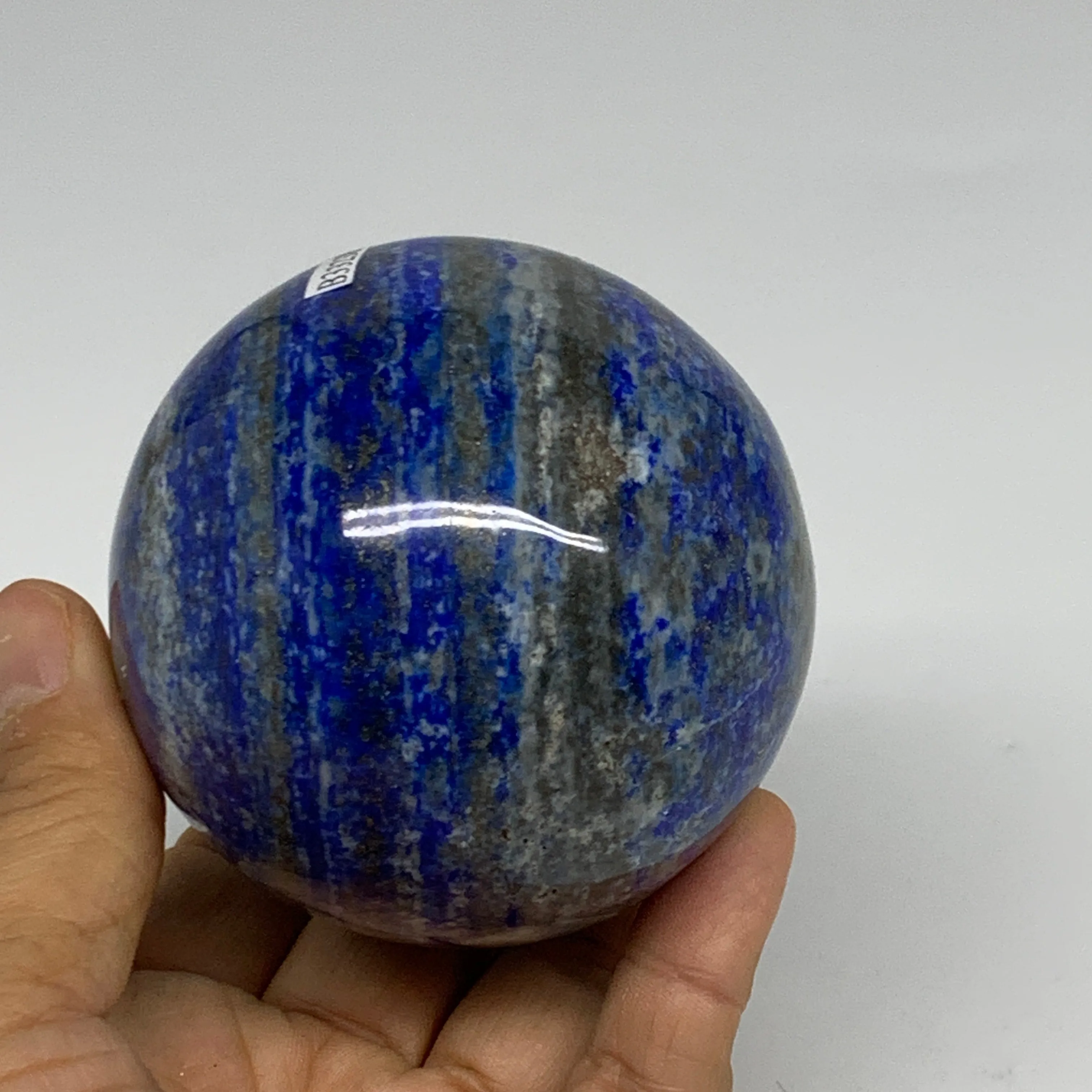 1.34 lbs, 2.9" (72mm), Lapis Lazuli Sphere Ball Gemstone @Afghanistan, B33238