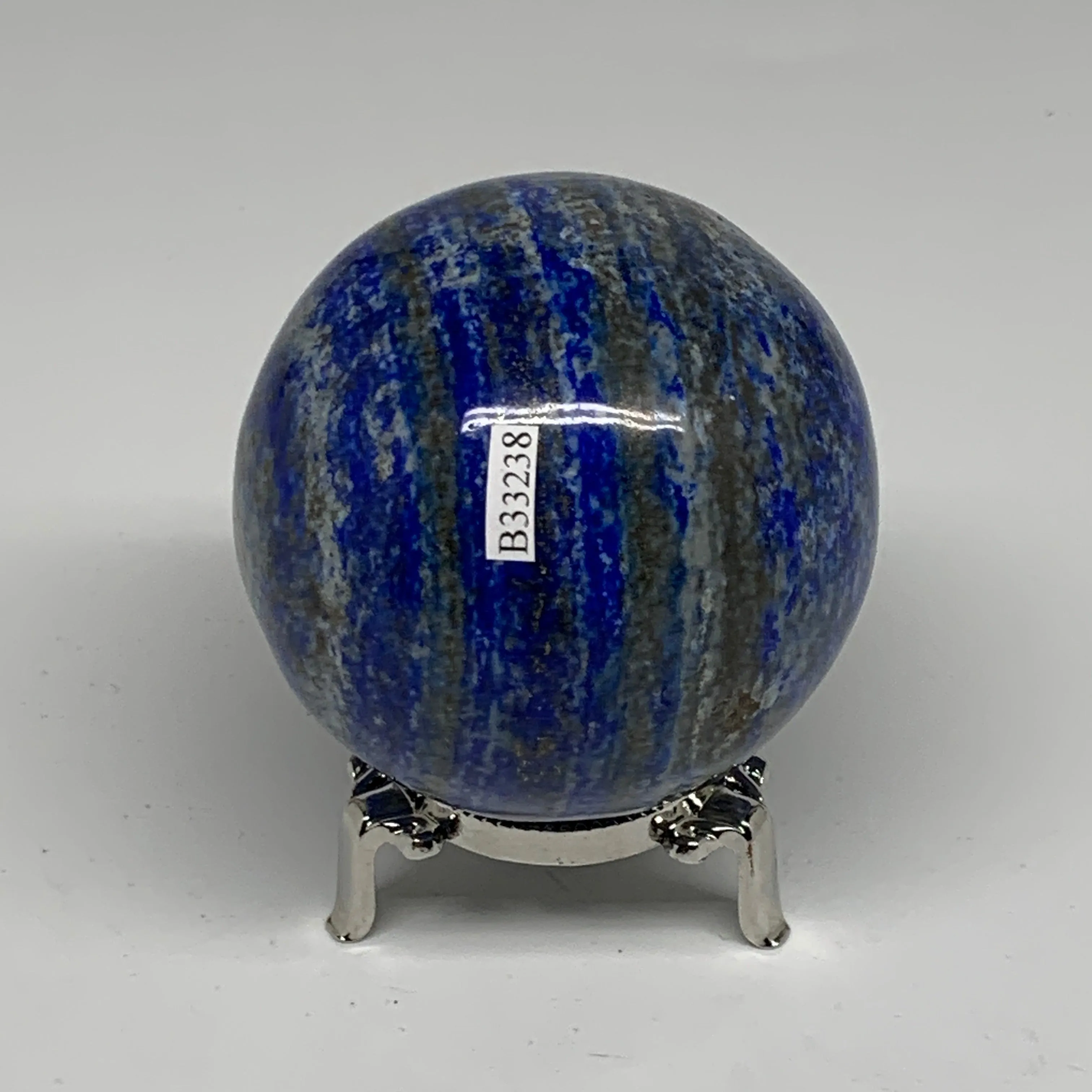 1.34 lbs, 2.9" (72mm), Lapis Lazuli Sphere Ball Gemstone @Afghanistan, B33238