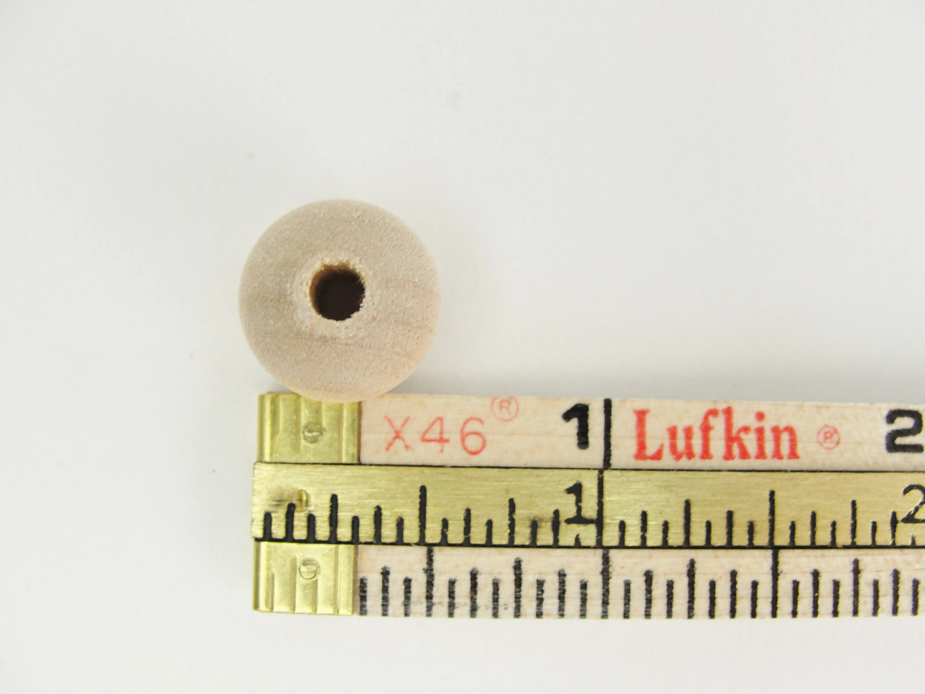 14mm unfinished round wooden beads 9/16" (.56") with 5/32" hole