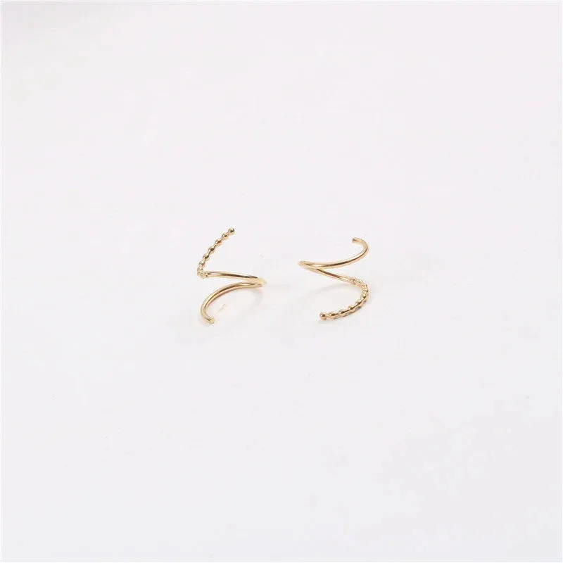18K Gold-Filled Spiral Earrings