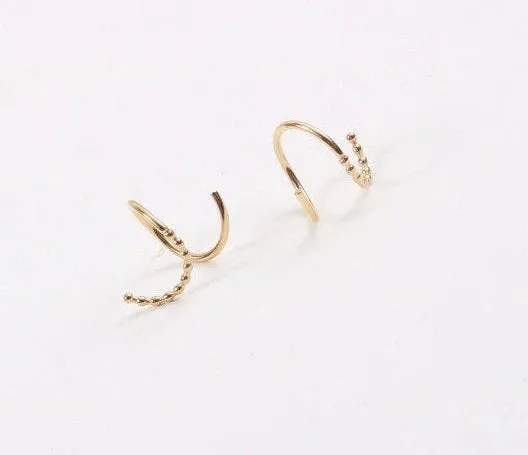 18K Gold-Filled Spiral Earrings