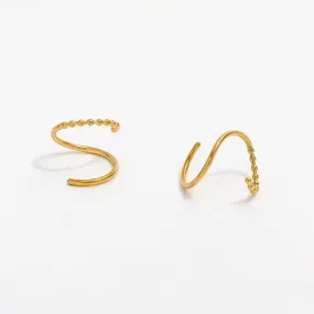 18K Gold-Filled Spiral Earrings