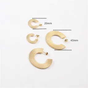 18K Gold-Filled Spiral Hoops