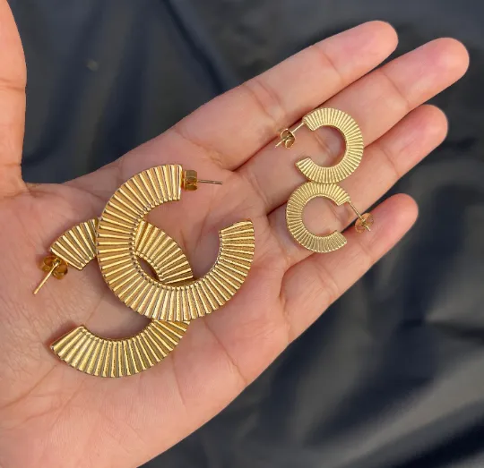 18K Gold-Filled Spiral Hoops