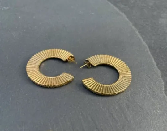 18K Gold-Filled Spiral Hoops