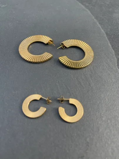 18K Gold-Filled Spiral Hoops