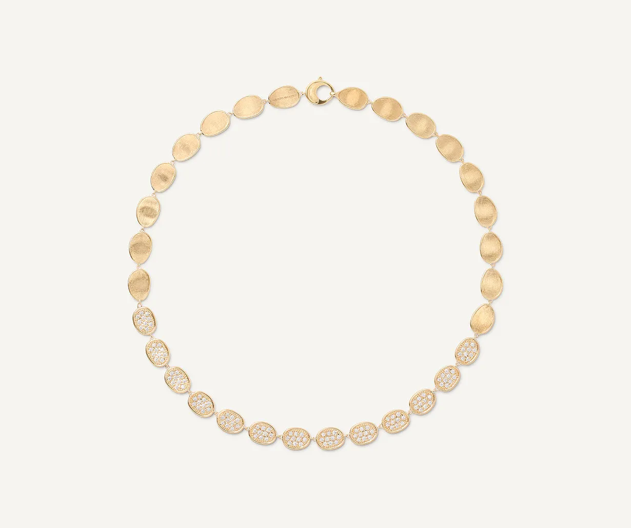 18K Yellow Gold Diamond Pavé Collar Necklace