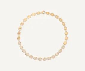 18K Yellow Gold Diamond Pavé Collar Necklace