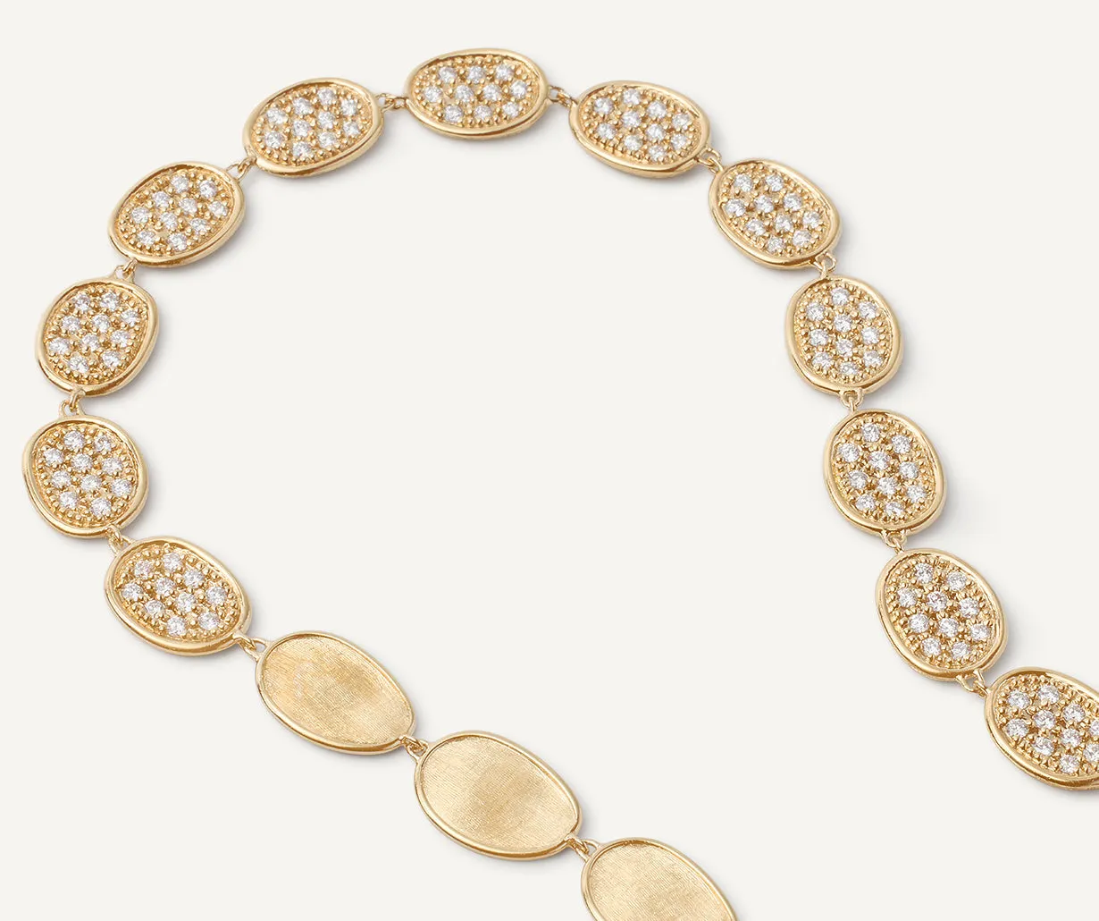 18K Yellow Gold Diamond Pavé Collar Necklace
