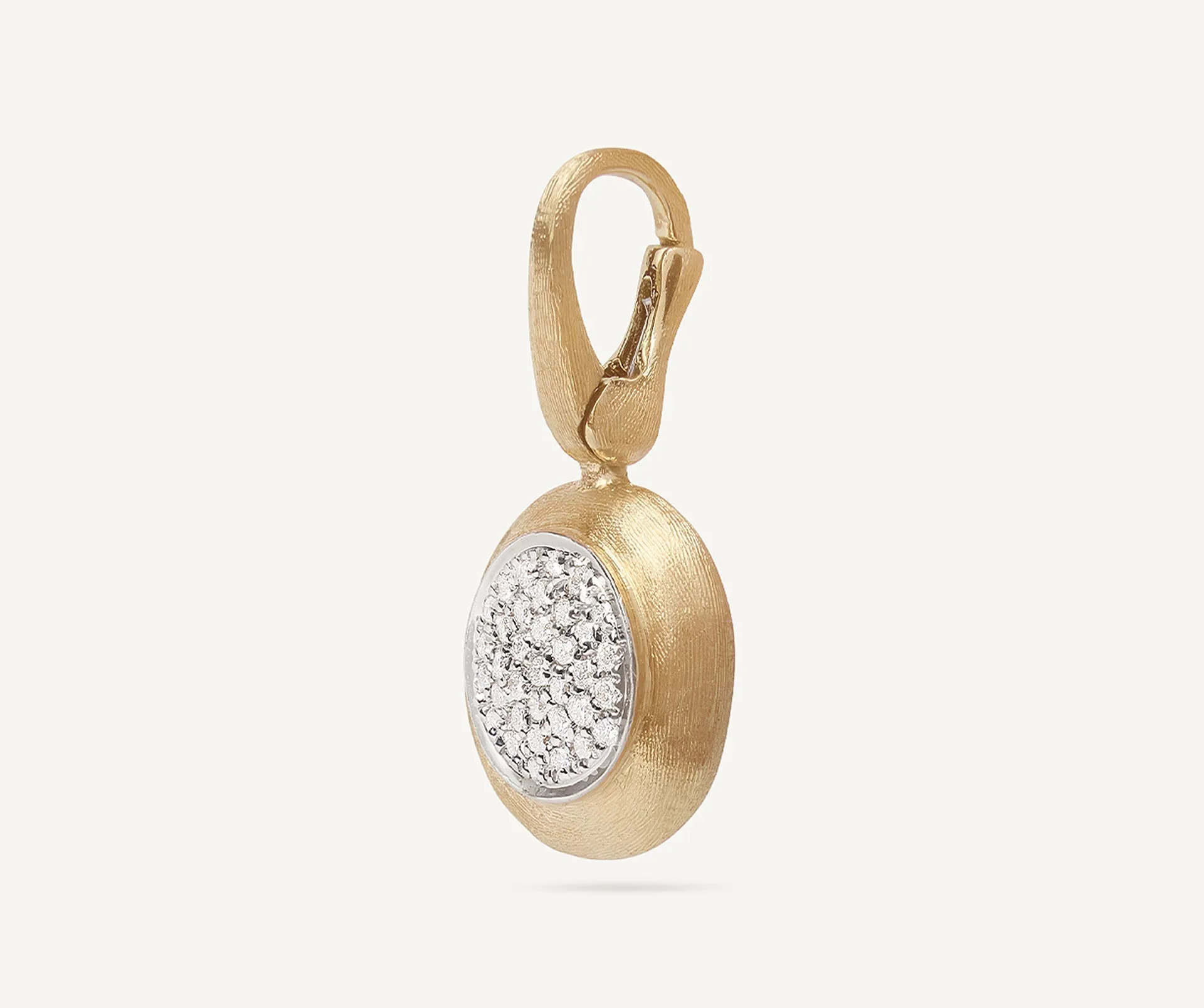 18K Yellow Gold Diamond Pavé Pendant, Small