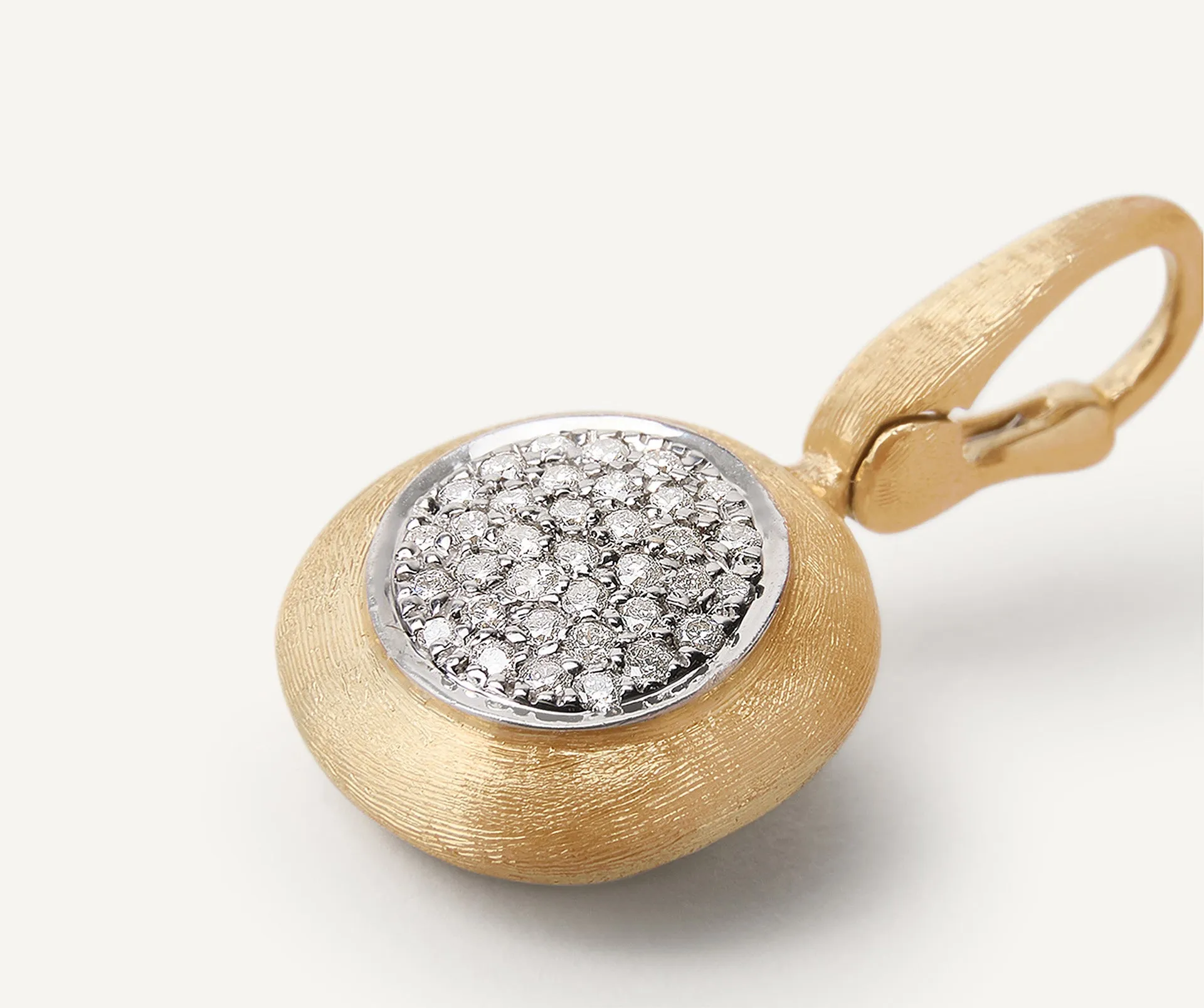 18K Yellow Gold Diamond Pavé Pendant, Small