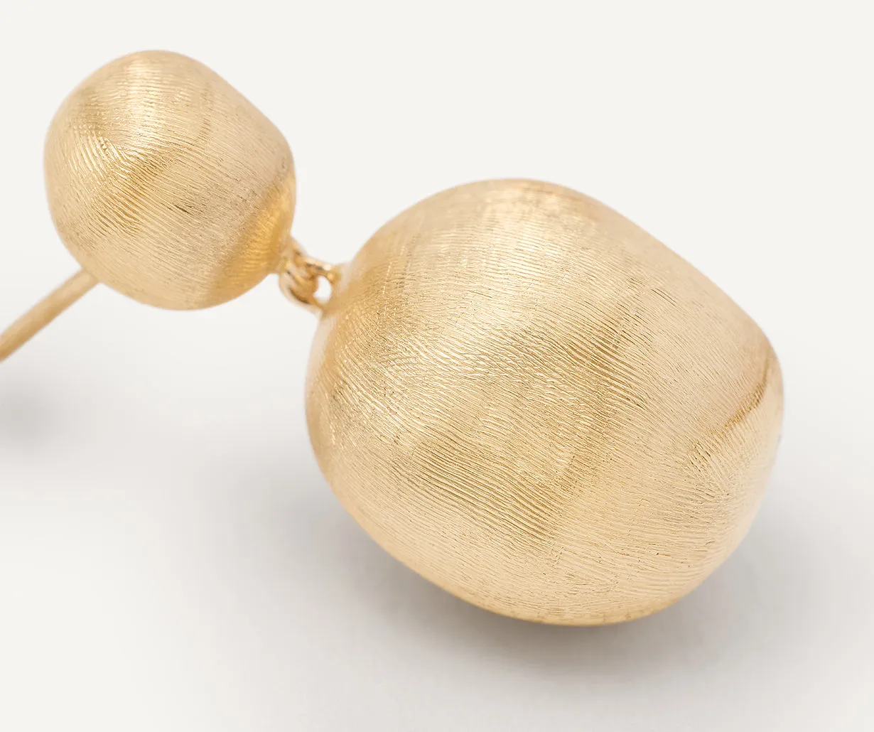 18K Yellow Gold Double Drop Earrings, Small