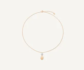 18K Yellow Gold Gold & Diamond Pendant Necklace