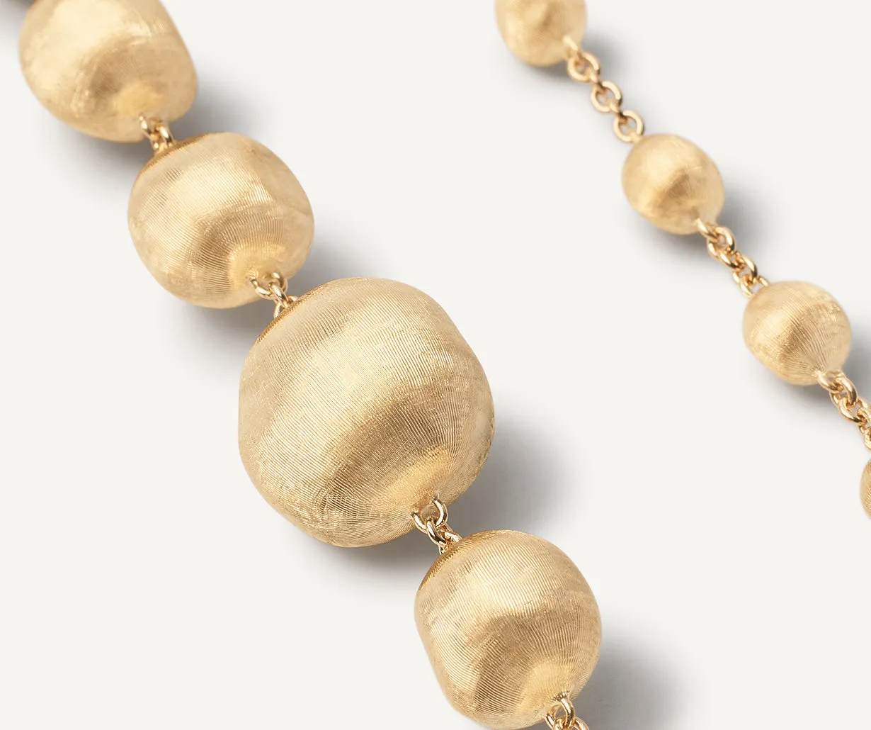 18K Yellow Gold Graduated Necklace, Long
