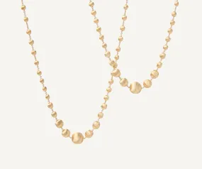 18K Yellow Gold Graduated Necklace, Long