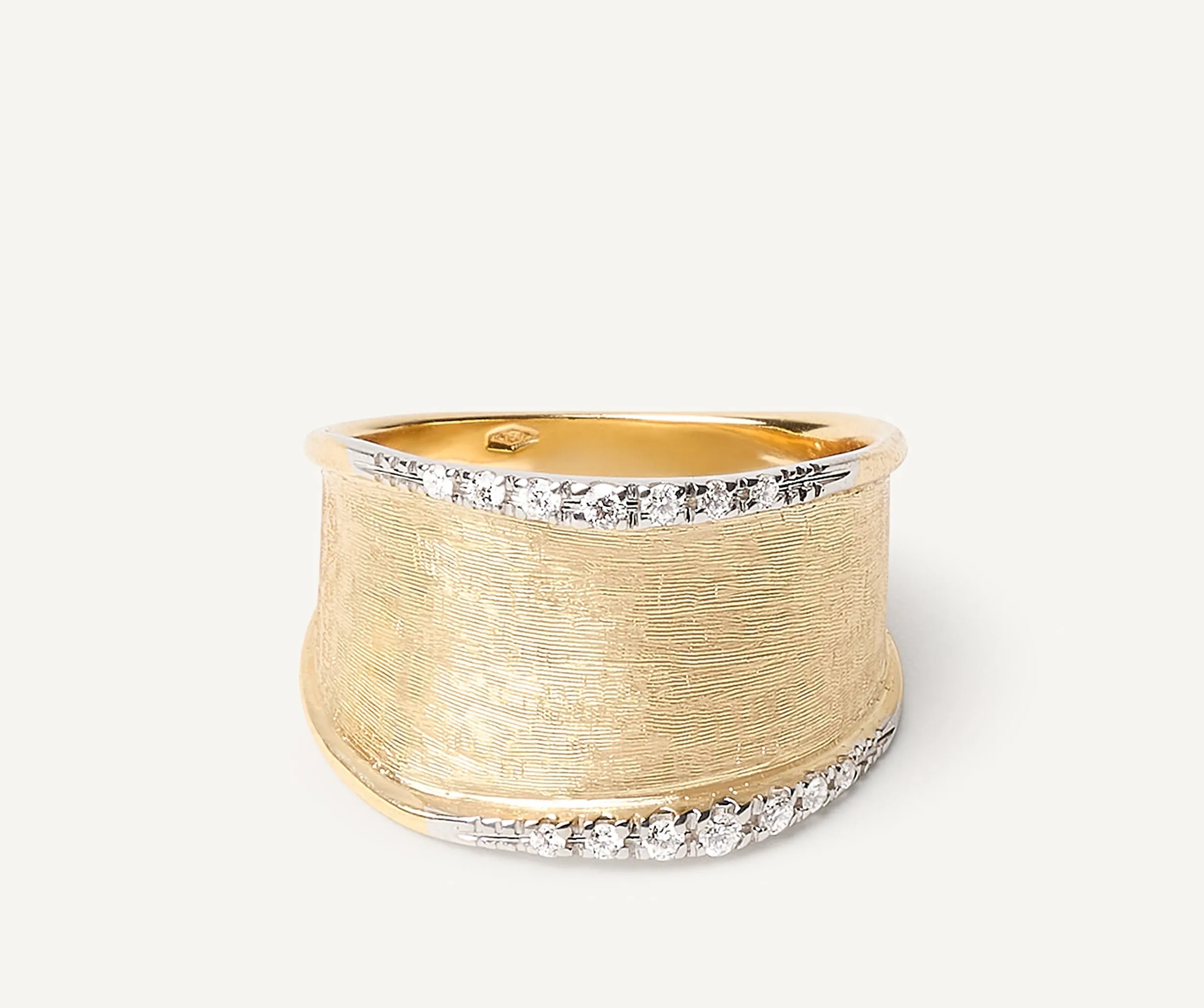 18K Yellow Gold Medium Band with Diamonds