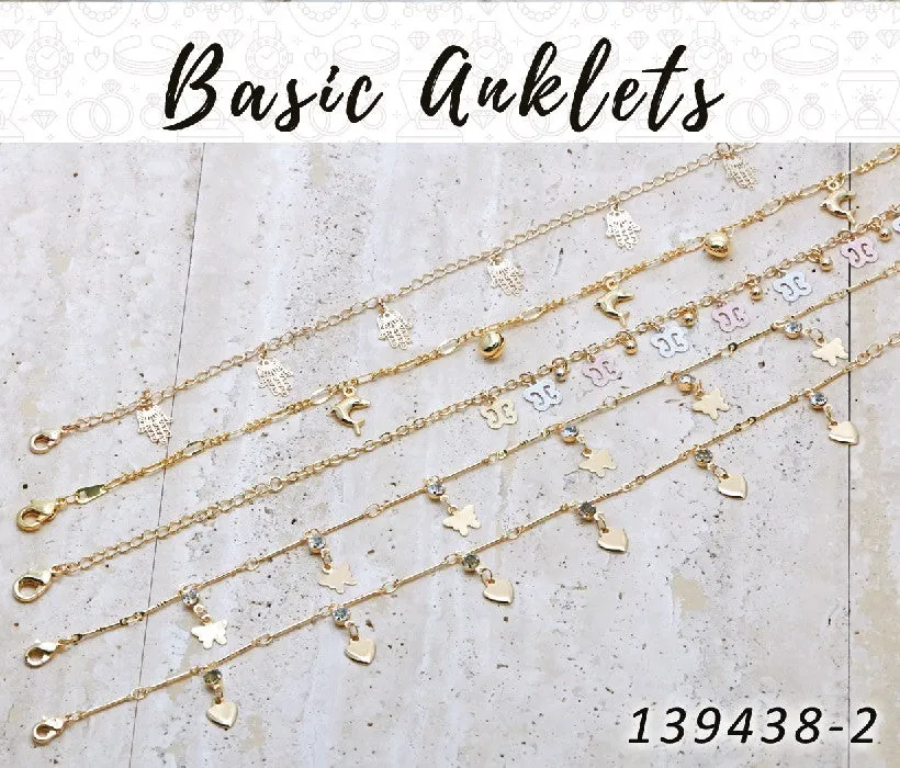 20 Charm Anklets in Gold Layered ($5.00) ea
